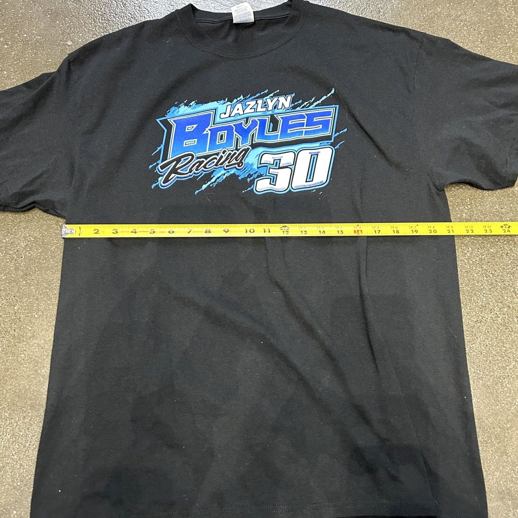Port & Company Port & Company Shirt Mens XL Black Graphic Tee T-Shirt Jazlyn Boyles Racing 30 Crew Neck Short Sleeve Graphic Print T-Shirt Size US XL / EU 56 / 4 - 5 Thumbnail