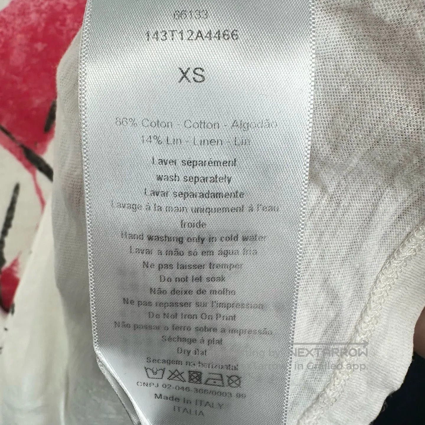 Dior Dior White Heart Hourglass Short Sleeve Top. Size XS / US 0-2 / IT 36-38 - 5 Thumbnail