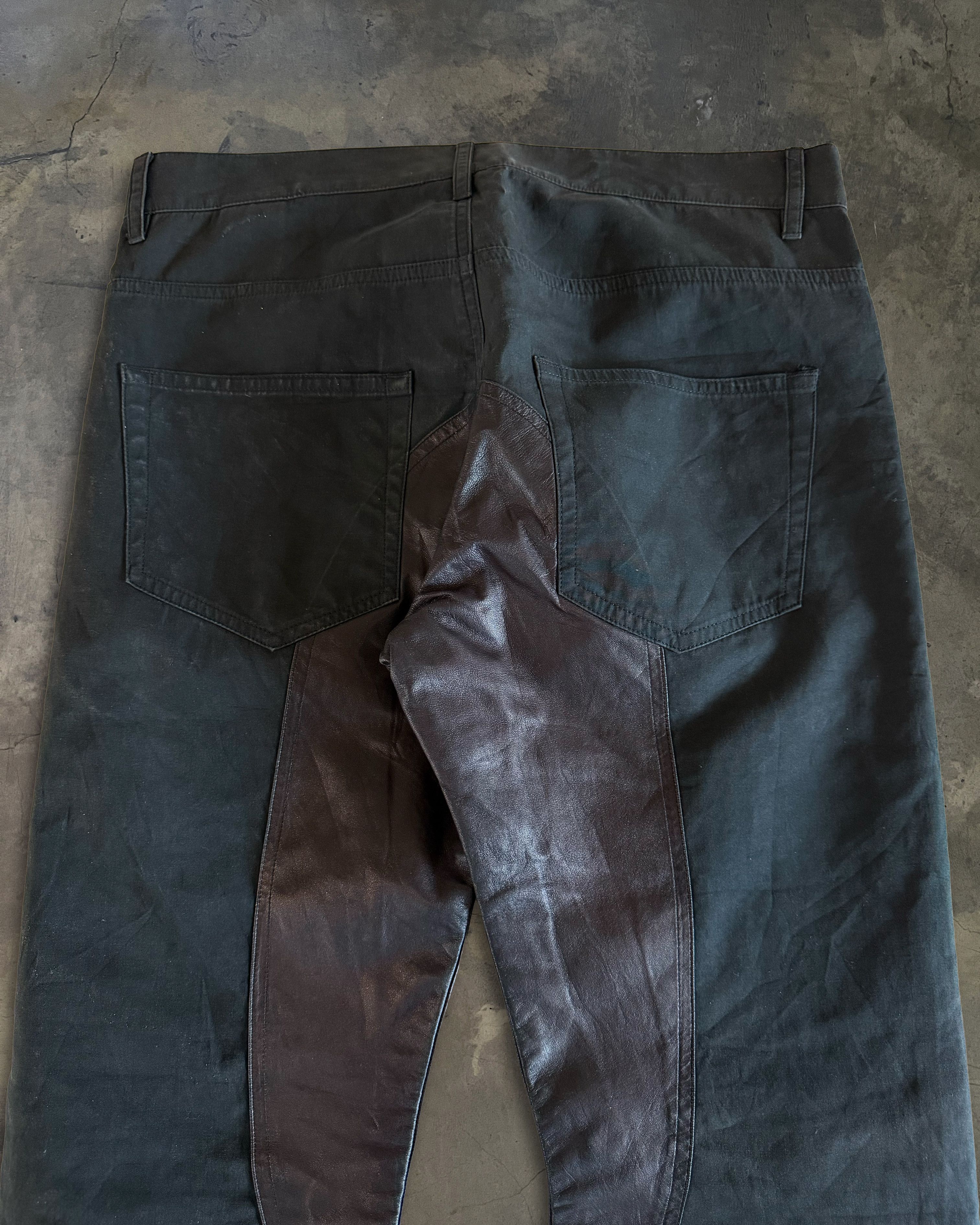 Rick Owens RICK OWENS FW2007 "EXPLODER" MOLESKIN LEATHER PATCH PANTS Size US 30 / EU 46 - 5 Thumbnail