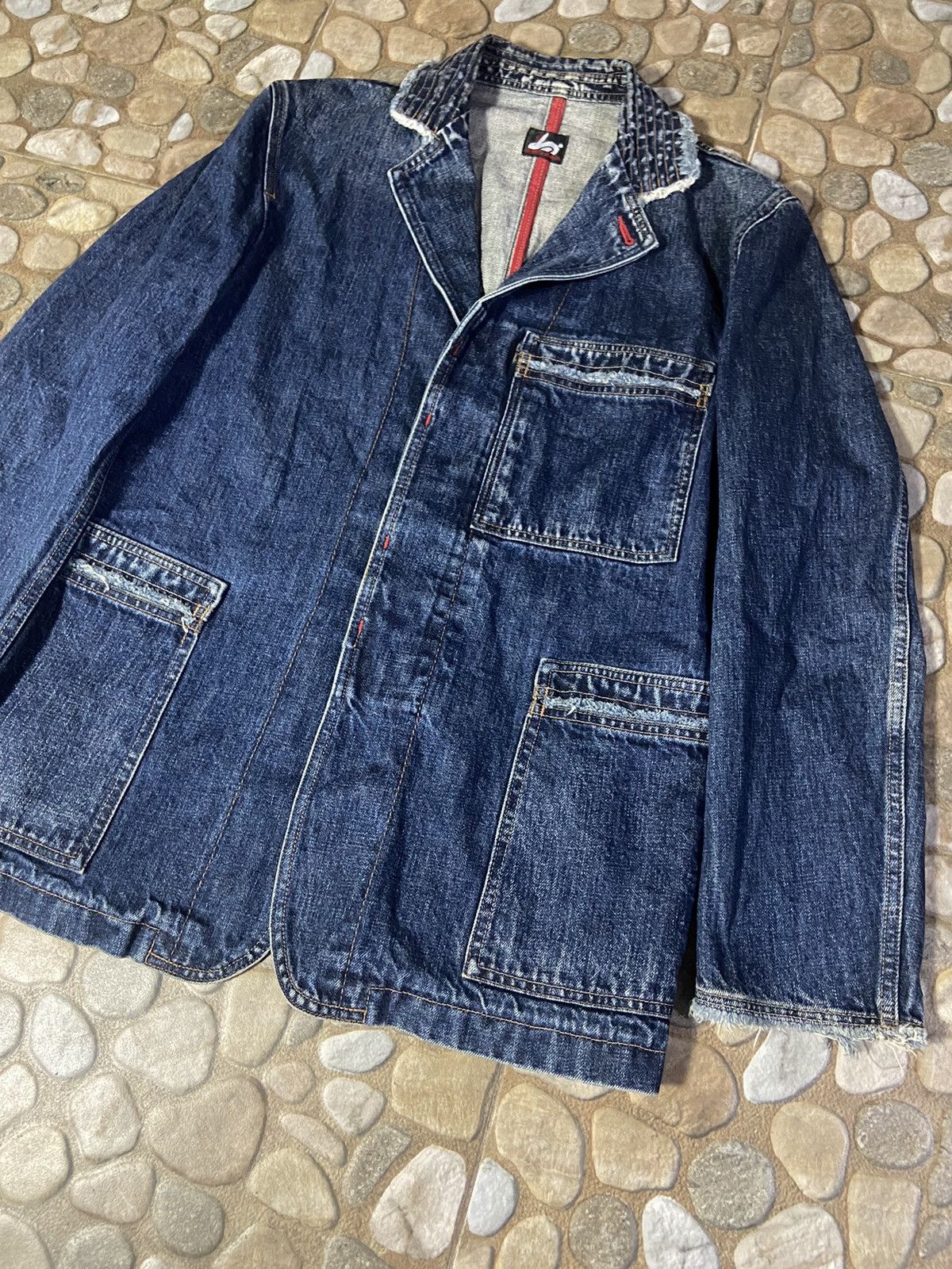Paul Smith Red Ear × Vintage VTG RED EAR DENIM PARKA JAPANESE JACKET Size US M / EU 48-50 / 2 - 2 Thumbnail