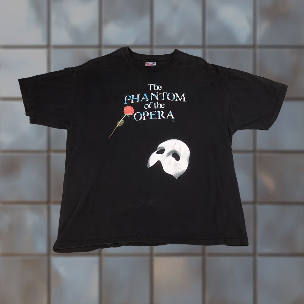 Hanes Vintage Hanes Phantom Of The Opera Shirt Mens XL Black Heavyweight Graphic Tee Size US XL / EU 56 / 4 - 1 Thumbnail