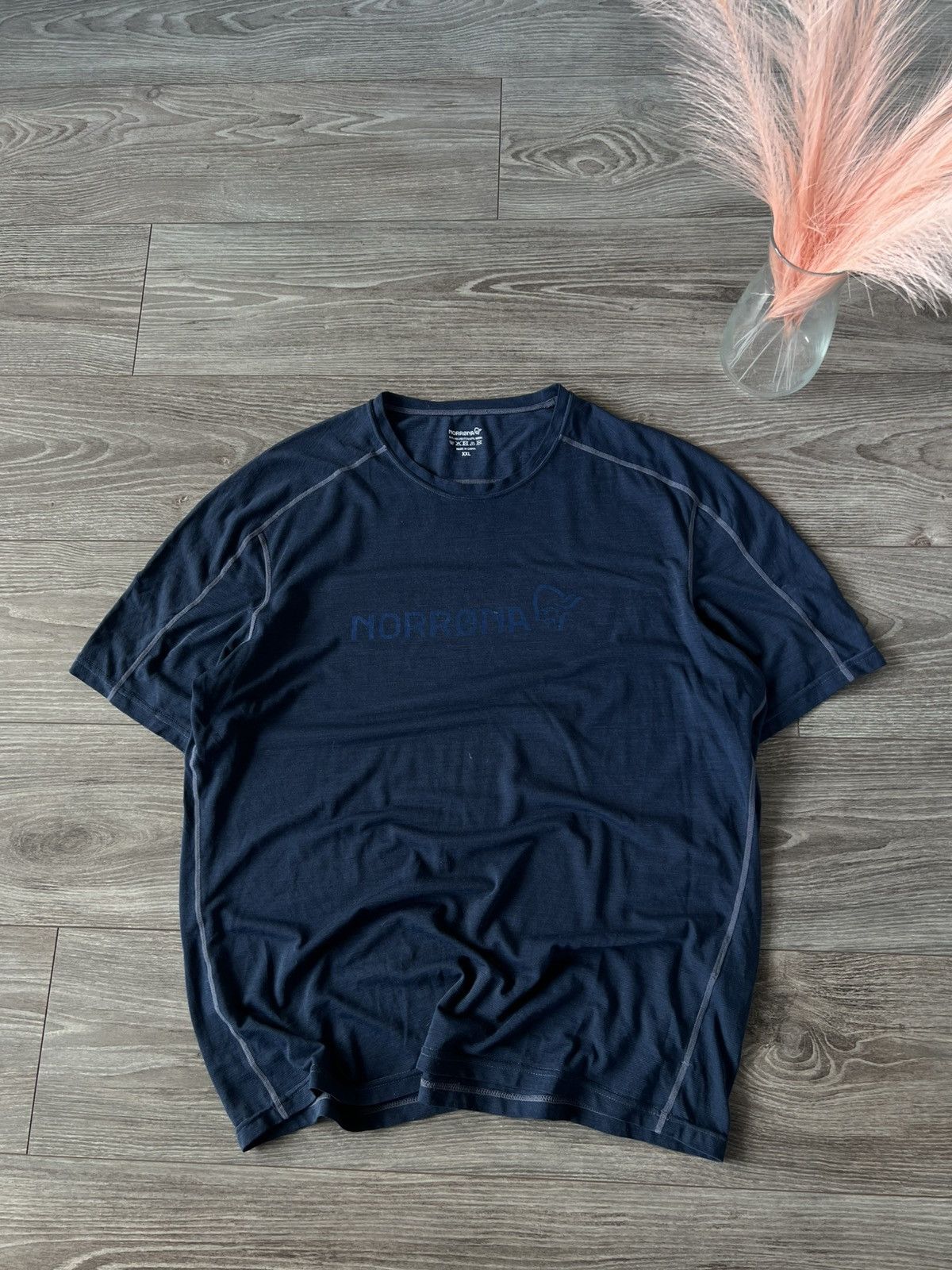 Norrona ‼️Norrona Big Logo Merino Wool Outdoor Equaliser Mens Tee‼️ Size US XXL / EU 58 / 5 - 8 Thumbnail