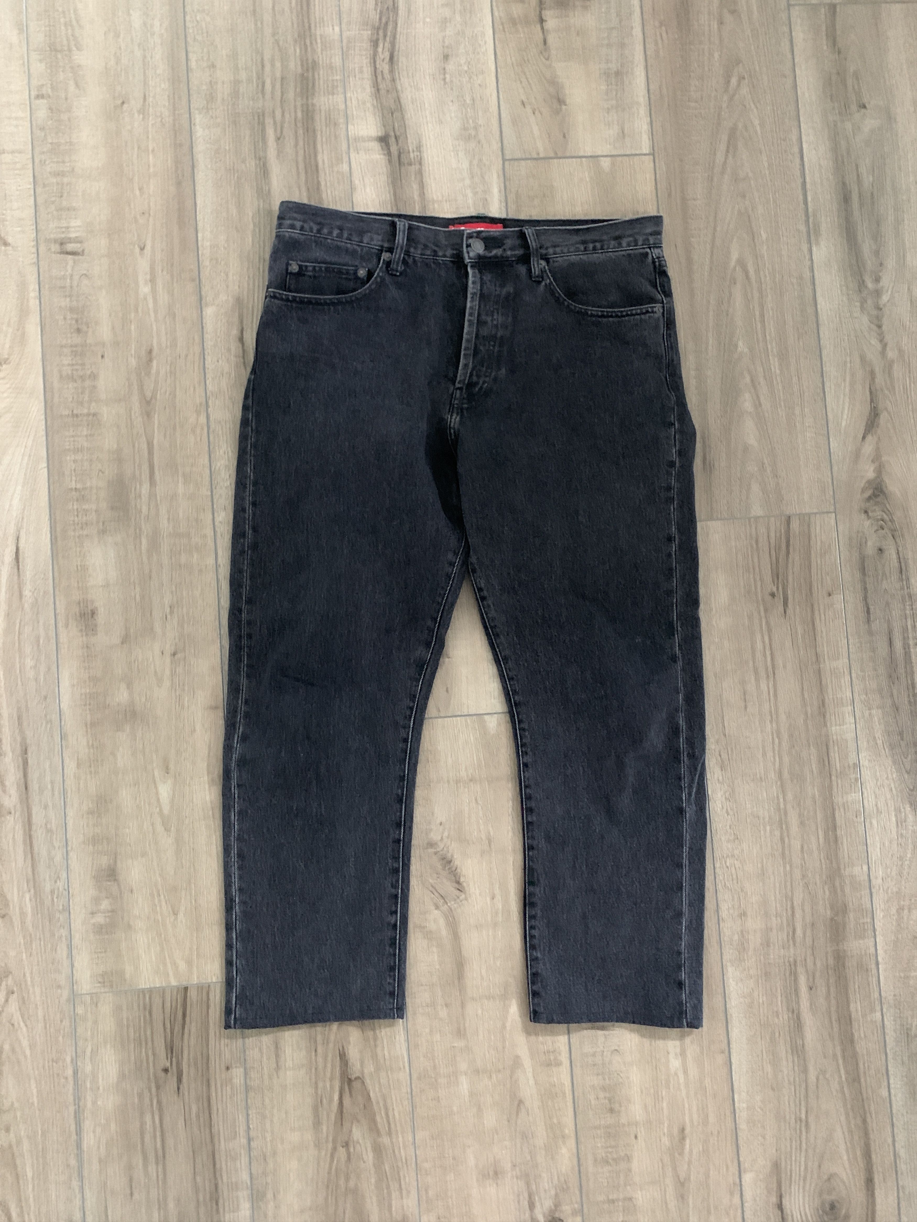 Supreme Supreme Stone Washed Black Slim Jeans | Grailed