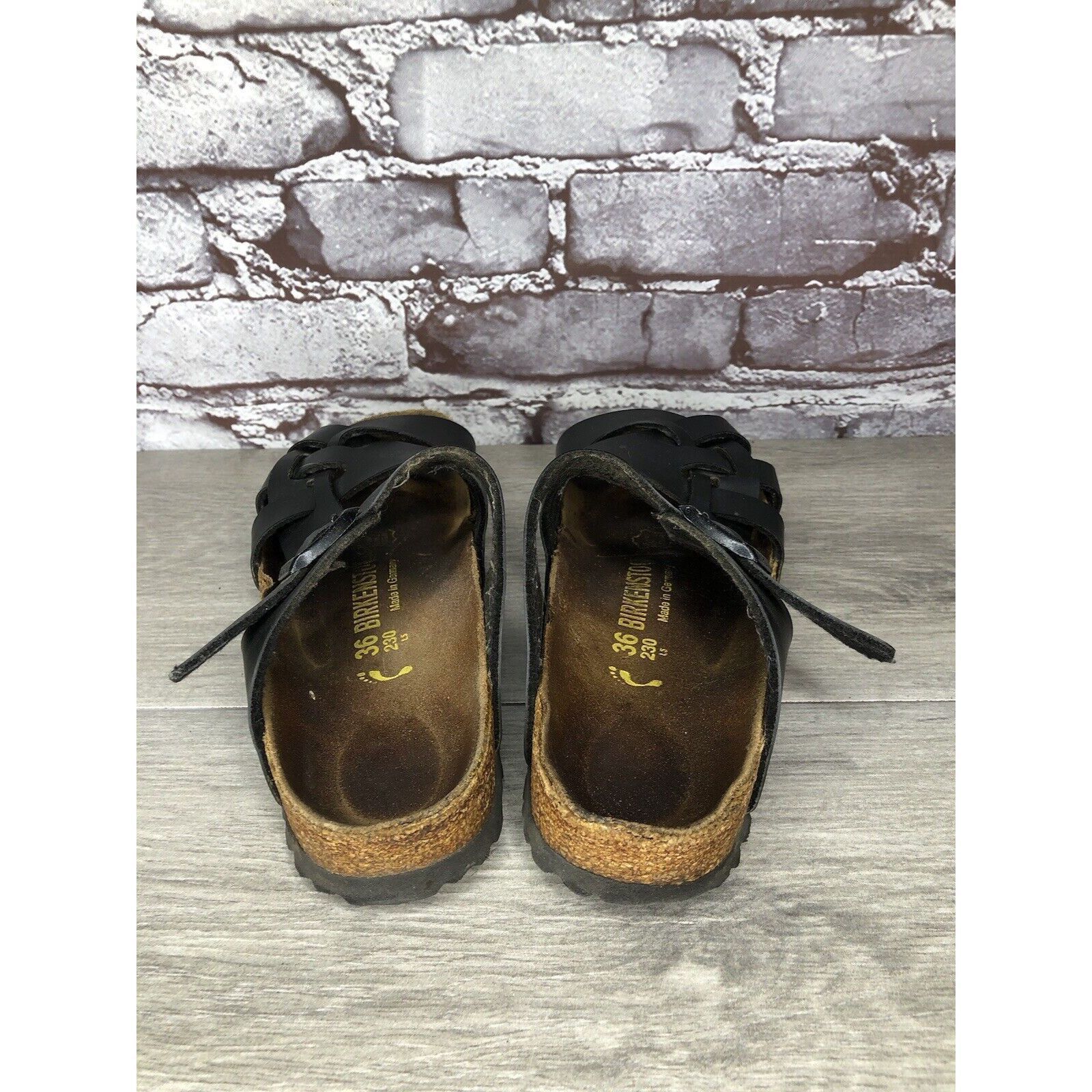 Birkenstock Birkenstock Pisa Black Leather Strappy Slides Cork Sandals W Size US 5.5 / IT 35.5 - 5 Thumbnail