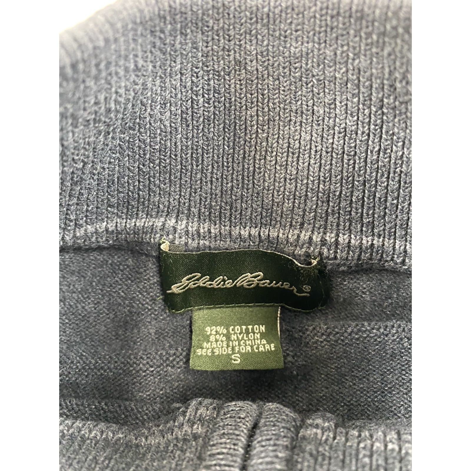 Eddie Bauer Eddie Bauer 1/4 Zip Sweater Mens Small Grey Pullover Cotton Blend Sweatshirt Size US S / EU 44-46 / 1 - 3 Thumbnail