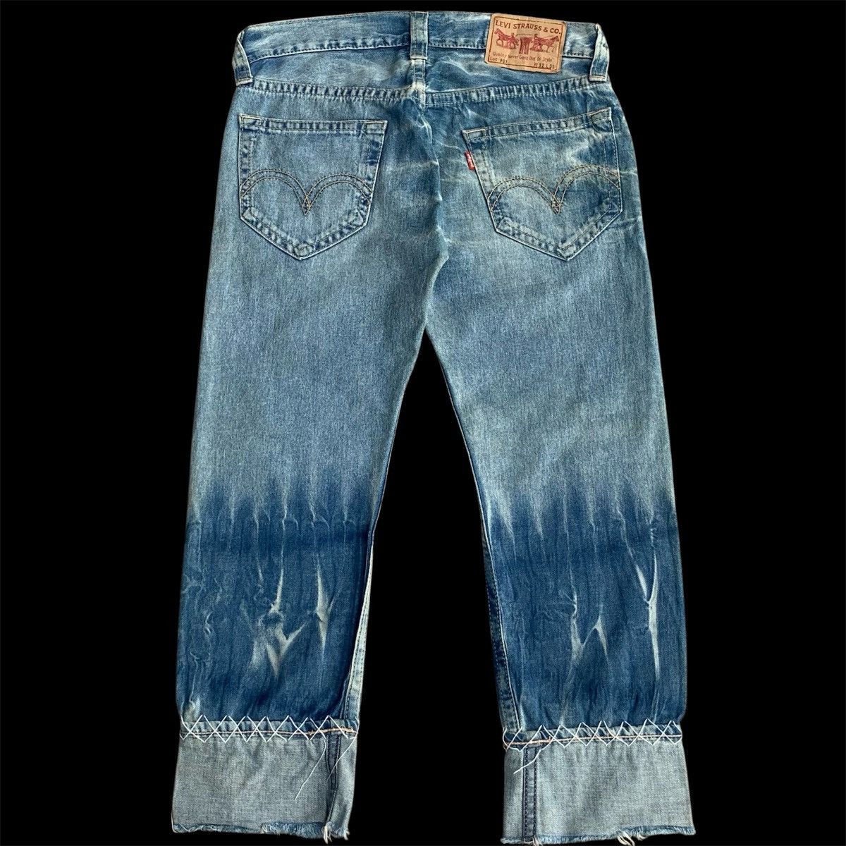 Japanese Brand Vintage Levis 901 Rework Cropped Custom Denim Pants W32 Size US 32 / EU 48 - 2 Thumbnail