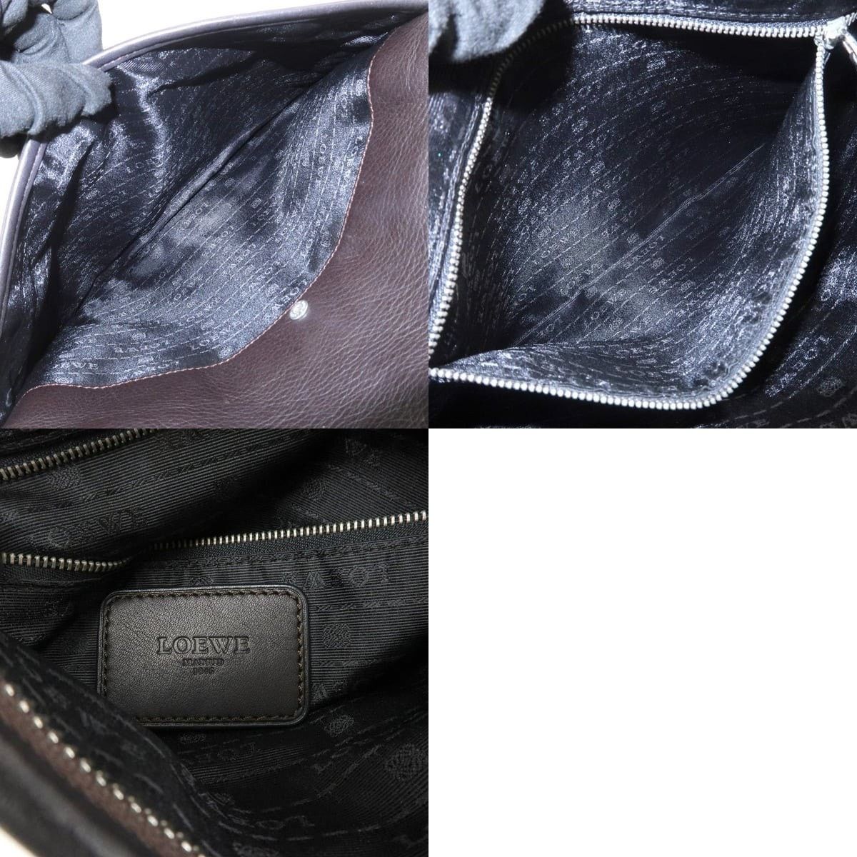 Loewe Loewe Anagram Calfskin Crossbody Bag Brown Size ONE SIZE - 7 Thumbnail