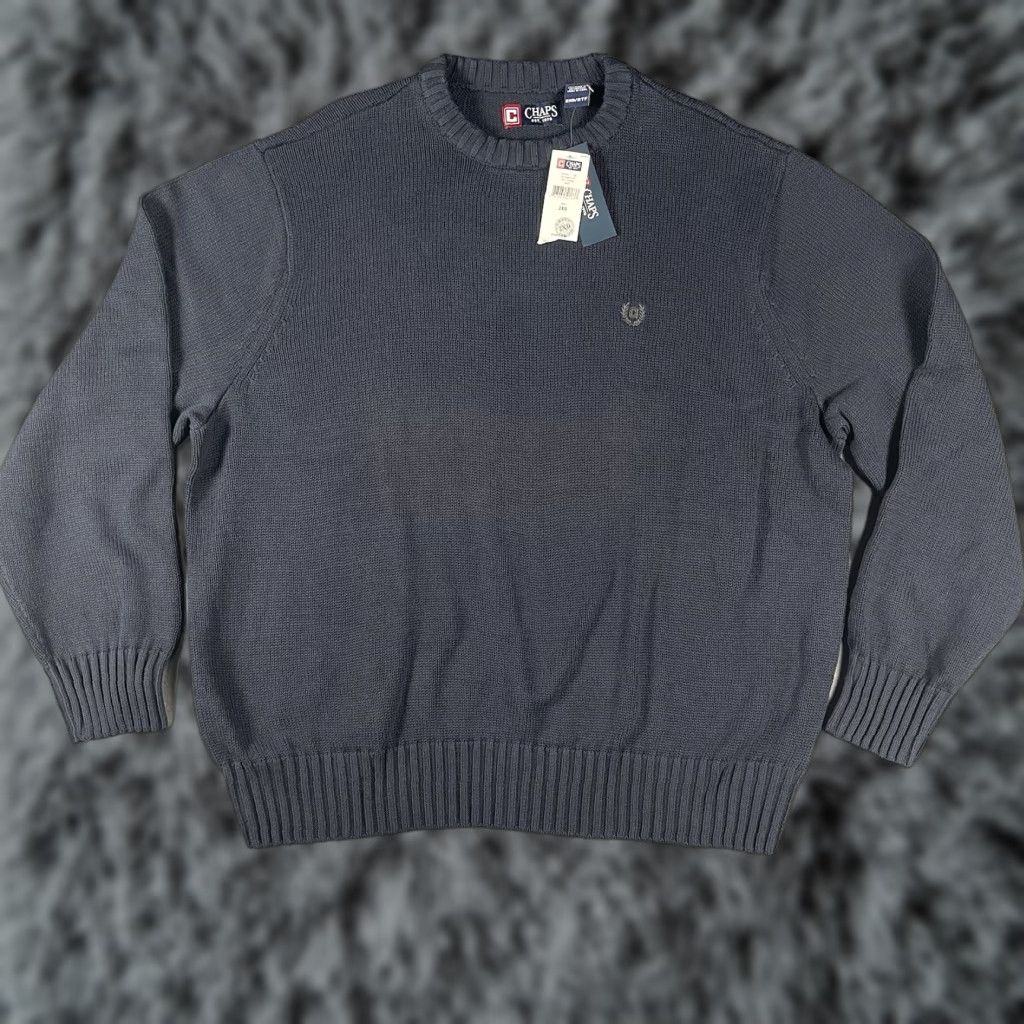 Chaps Chaps Sweater Knit Round Neck Embroidered Logo Black 2XB Big & Tall Adults Men Size NWT Knit Pullover Shirt Size US XXL / EU 58 / 5 - 1 Thumbnail