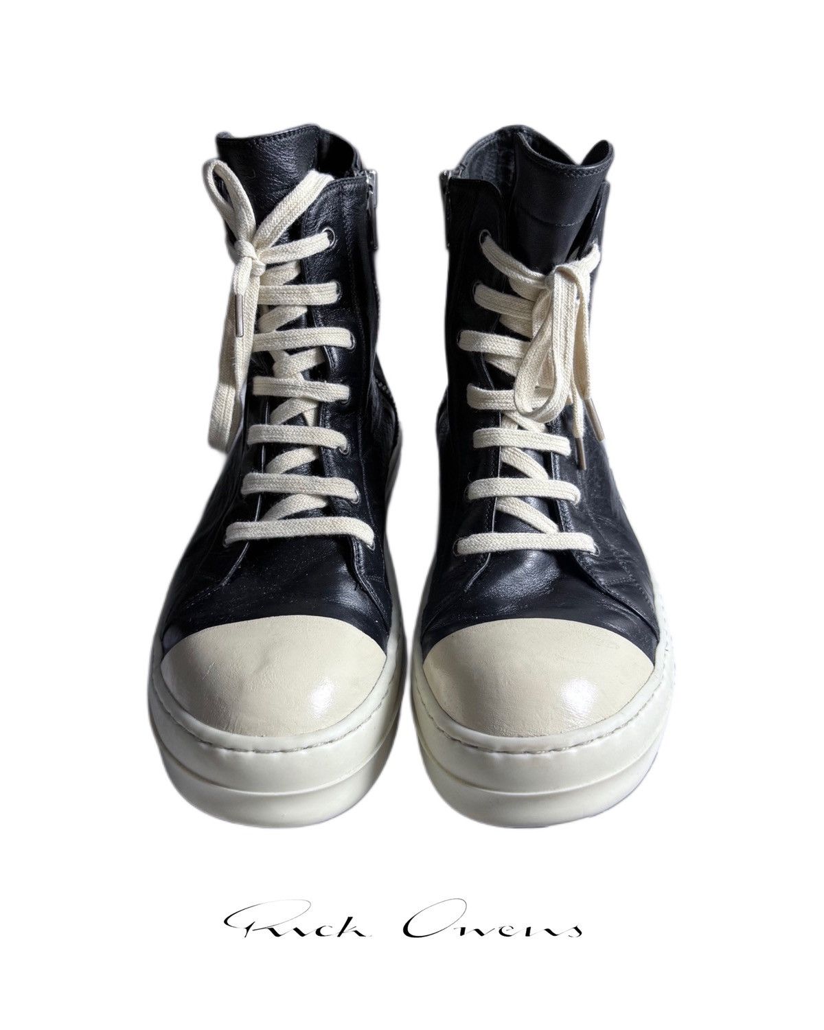 Rick Owens Mainline Ramones High Sneakers 42Eu