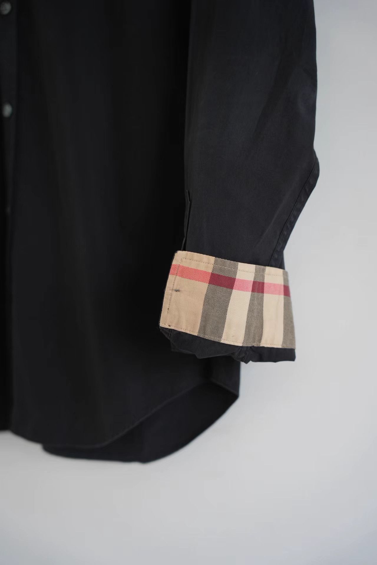 Burberry Burberry Check Panel Black Shirt K4 Size US M / EU 48-50 / 2 - 4 Thumbnail