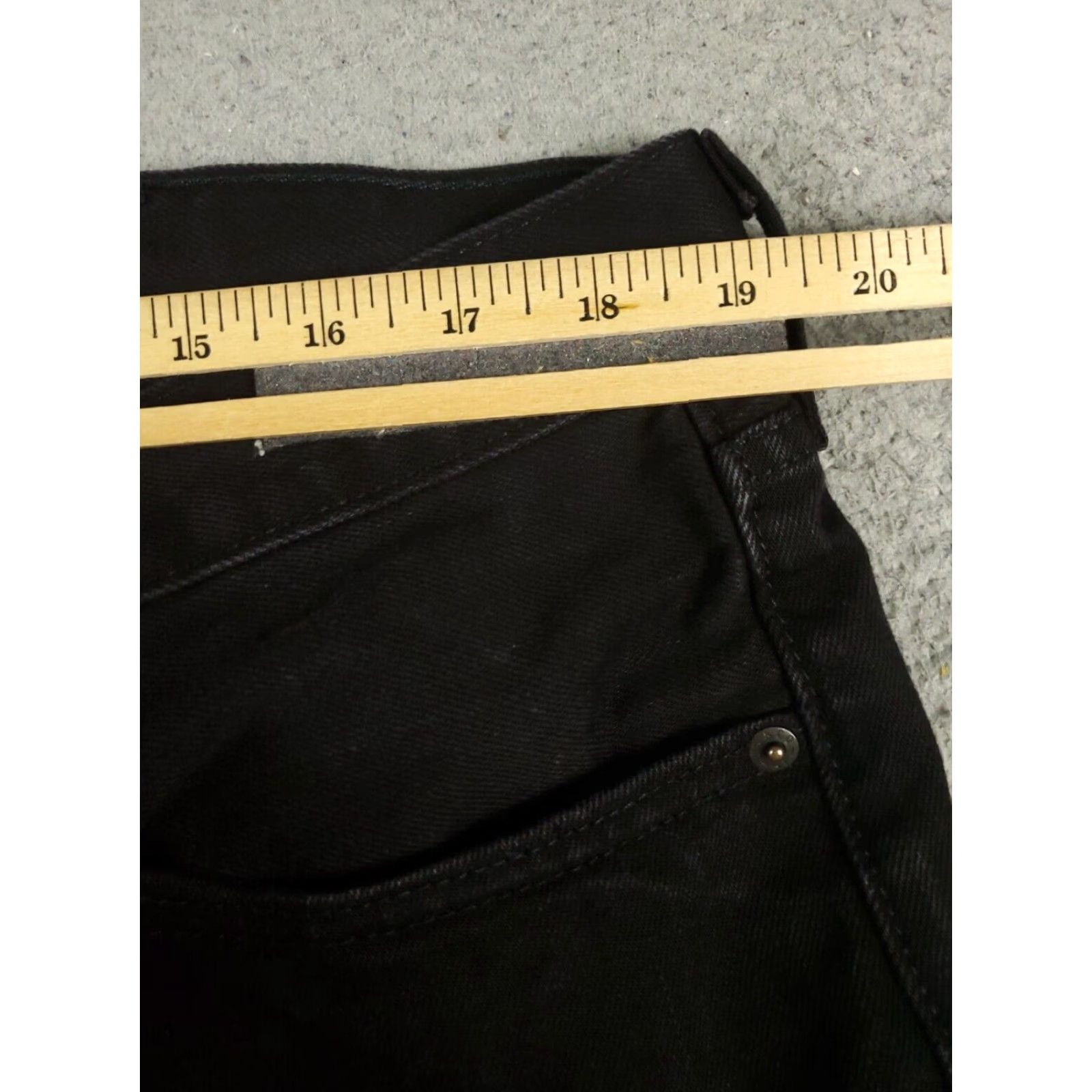 Levi's Levis Mens 40x32 501 Black Straight Leg Denim Jeans Pants Size US 40 / EU 56 - 4 Thumbnail