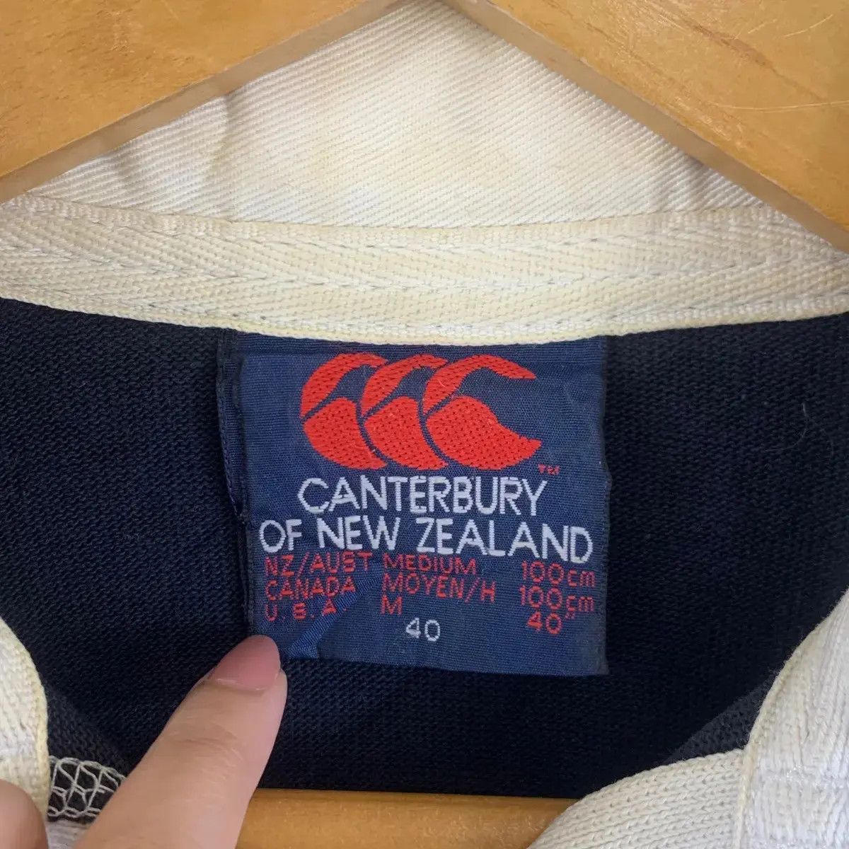 Canterbury of New Zealand Vintage 90’ CANTERBURY ALL BLACKS RUGBY Jersey Tee Shirt Size US M / EU 48-50 / 2 - 7 Thumbnail