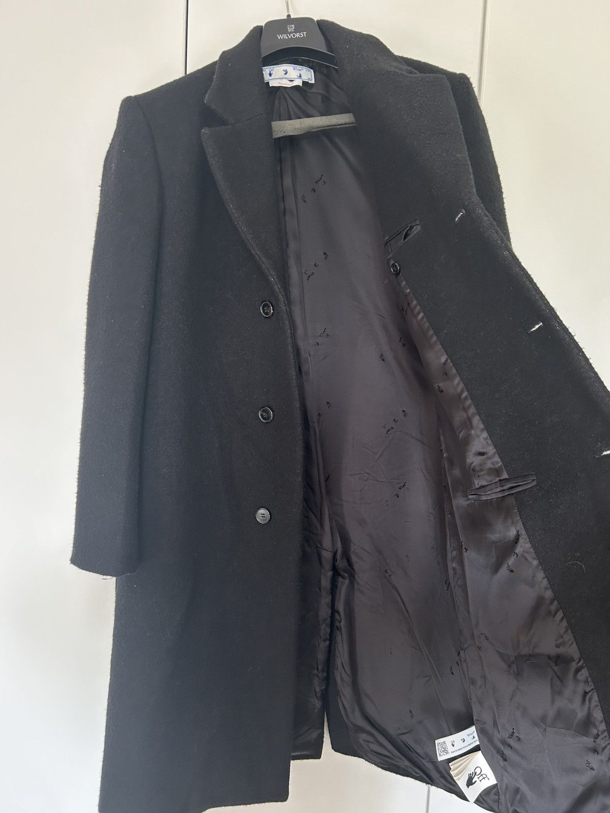 Off-White Off-White Graffiti Wool Skate Long Coat Size 48 Size US M / EU 48-50 / 2 - 4 Thumbnail