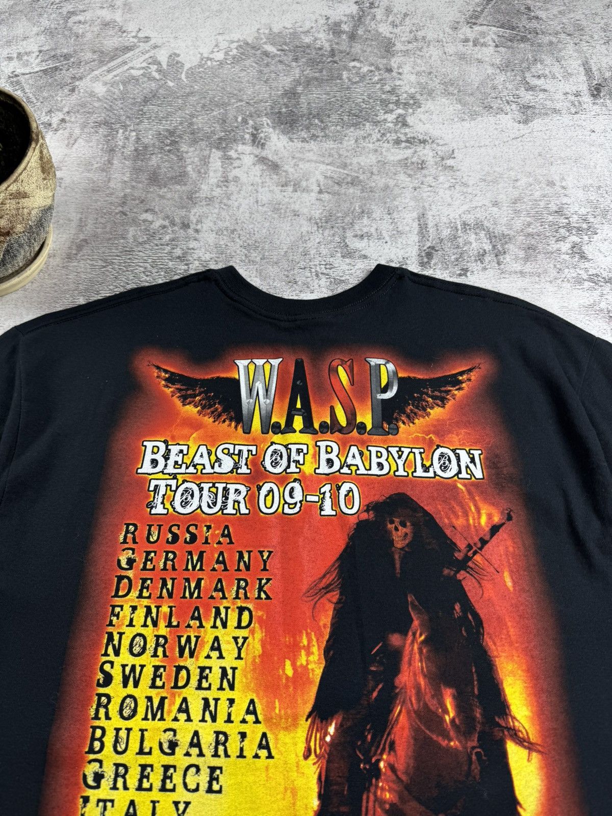Band Tees WASP W.A.S.P Babylon 2009/2010 Heavy Metal Devil Band T Shirt Size US L / EU 52-54 / 3 - 16 Thumbnail