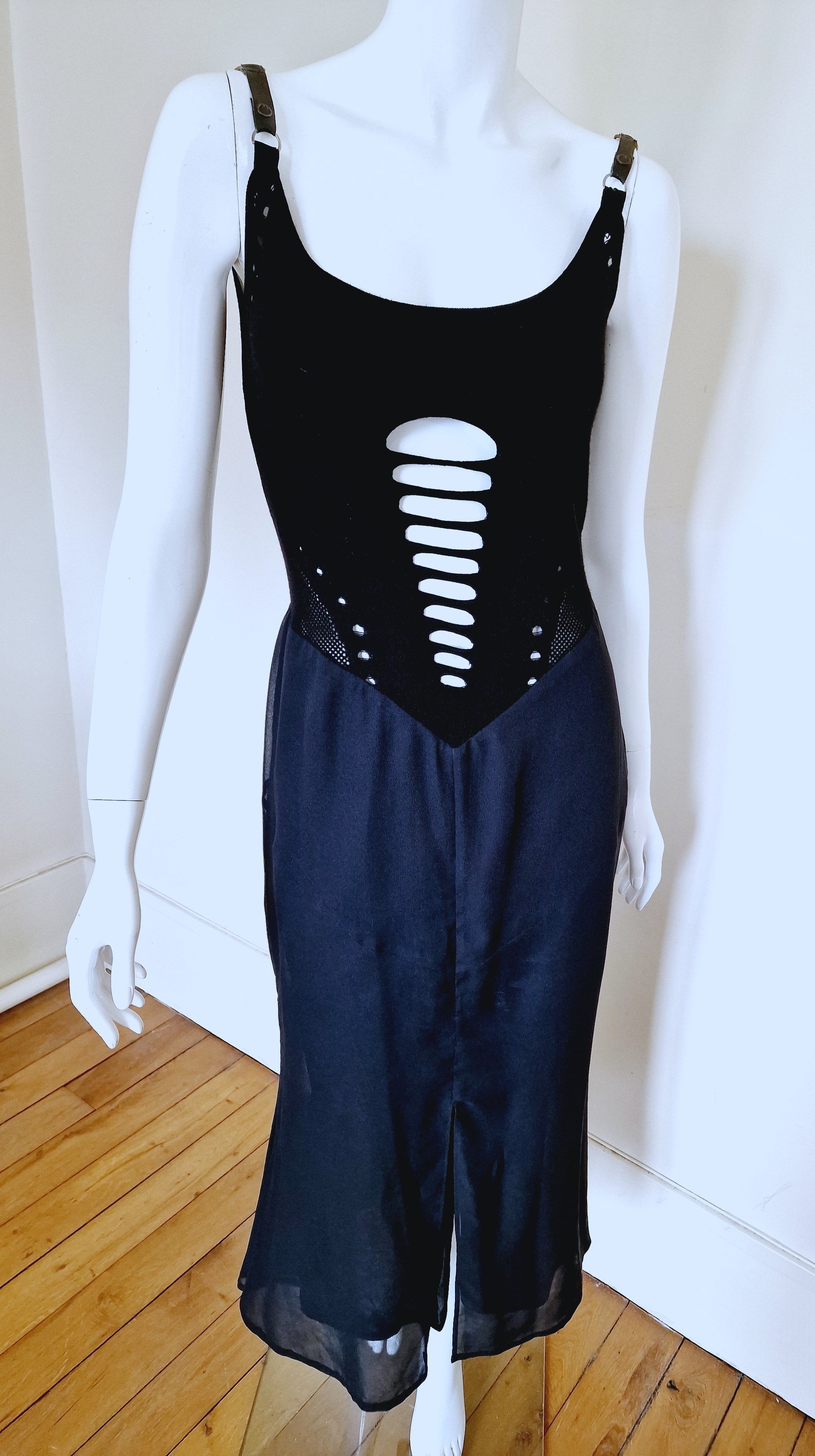 Versace Gianni Versace Cutout Cut Out Net Bondage Medium LargeDress Size M / US 6-8 / IT 42-44 - 1 Thumbnail