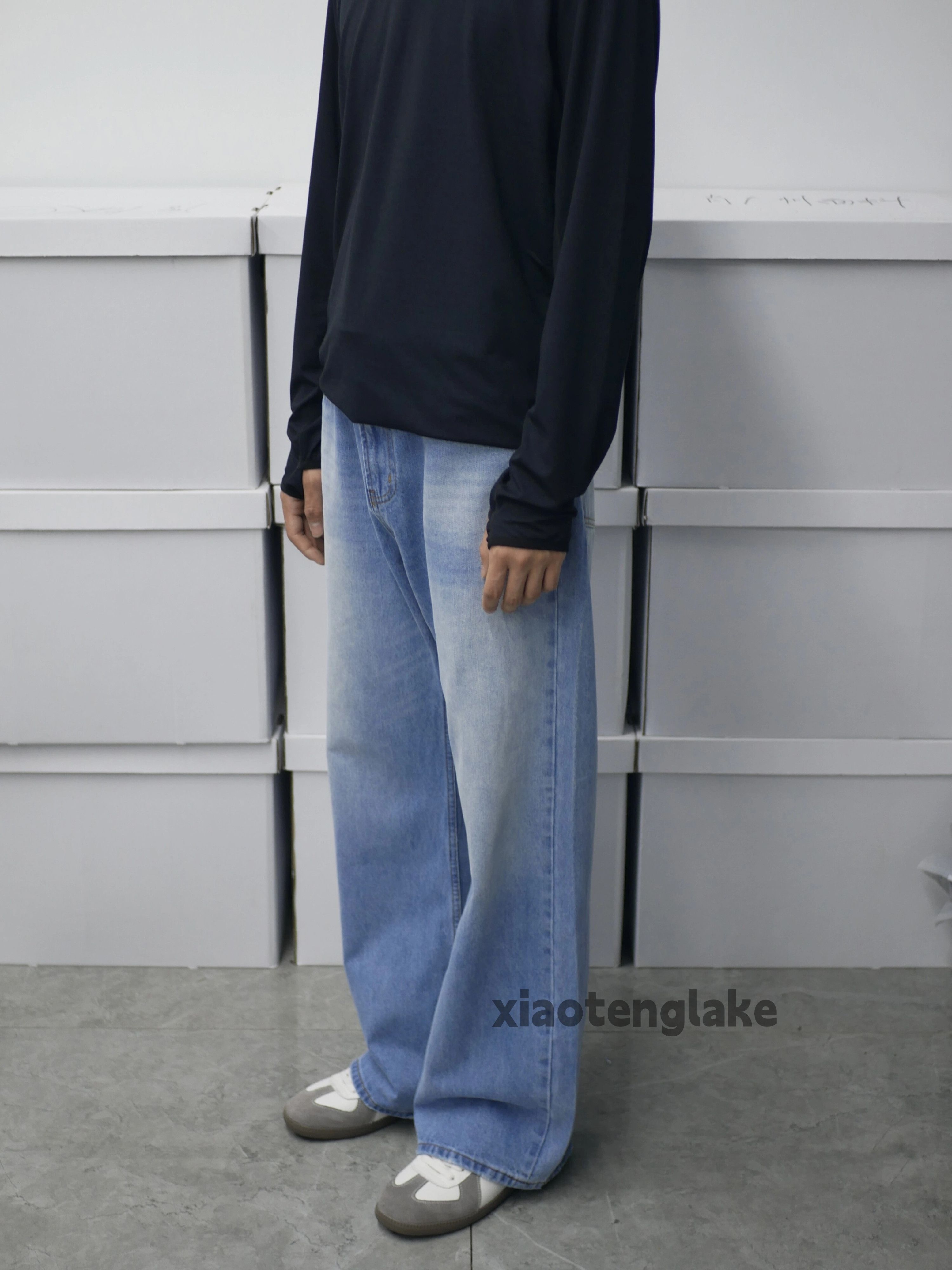 Jean × Vintage washed faded cleanfit yuppie bootcut baggy jeans Size US 34 / EU 50 - 5 Thumbnail