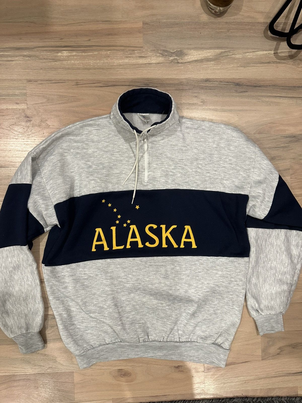 Vintage Vintage Alaska Quarter Zip Puff Print Crewneck XL Size US XL / EU 56 / 4 - 1 Thumbnail