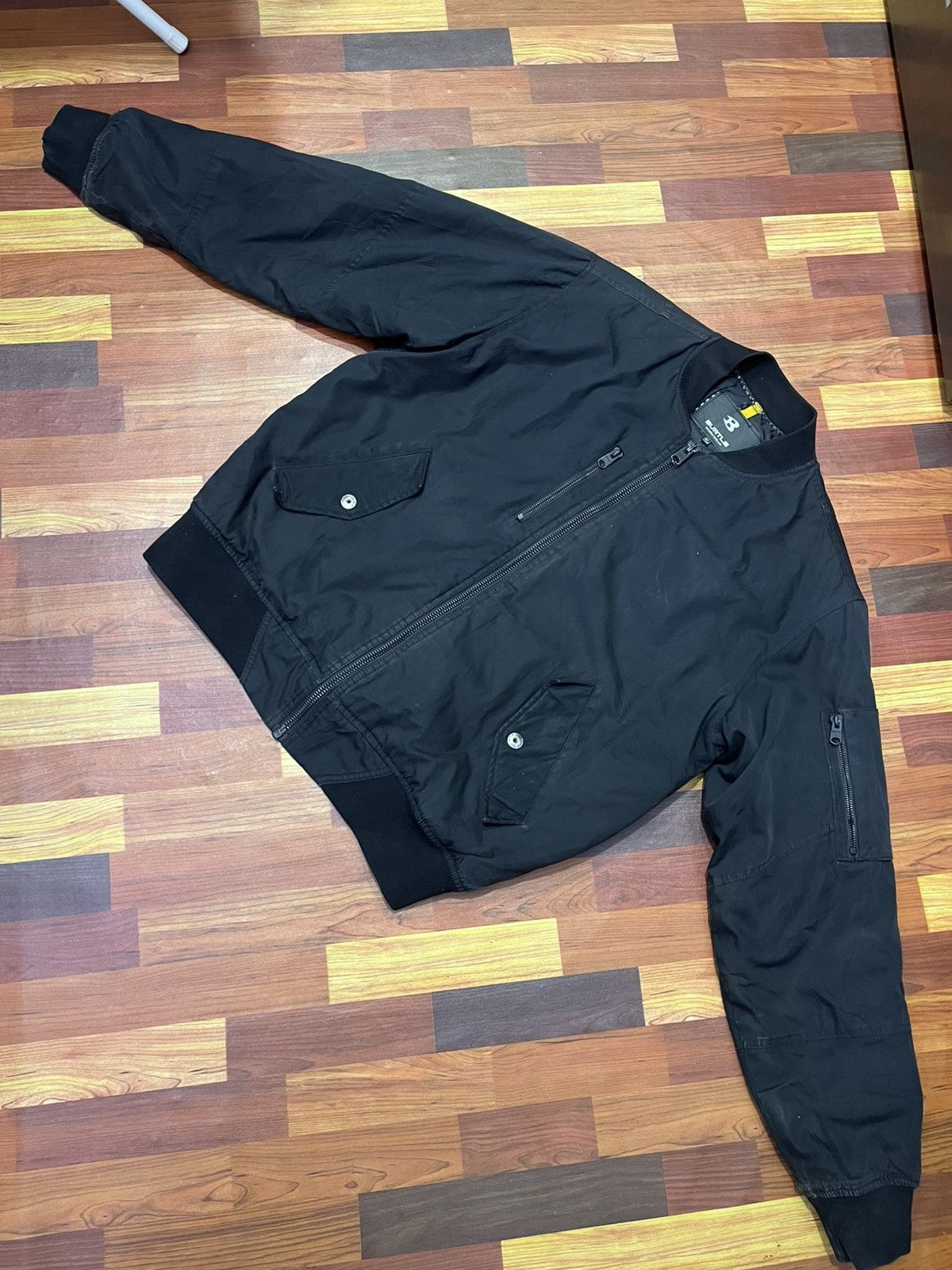 Japanese Brand Burtle Workwear Bomber Jacket Black Tactical Size US L / EU 52-54 / 3 - 10 Thumbnail