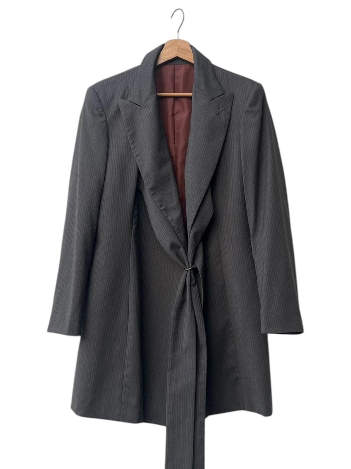 Jean Paul Gaultier Archive Jean Paul Gaultier Classique Pinstripe Wrap Jacket Size M / US 6-8 / IT 42-44 - 3 Thumbnail