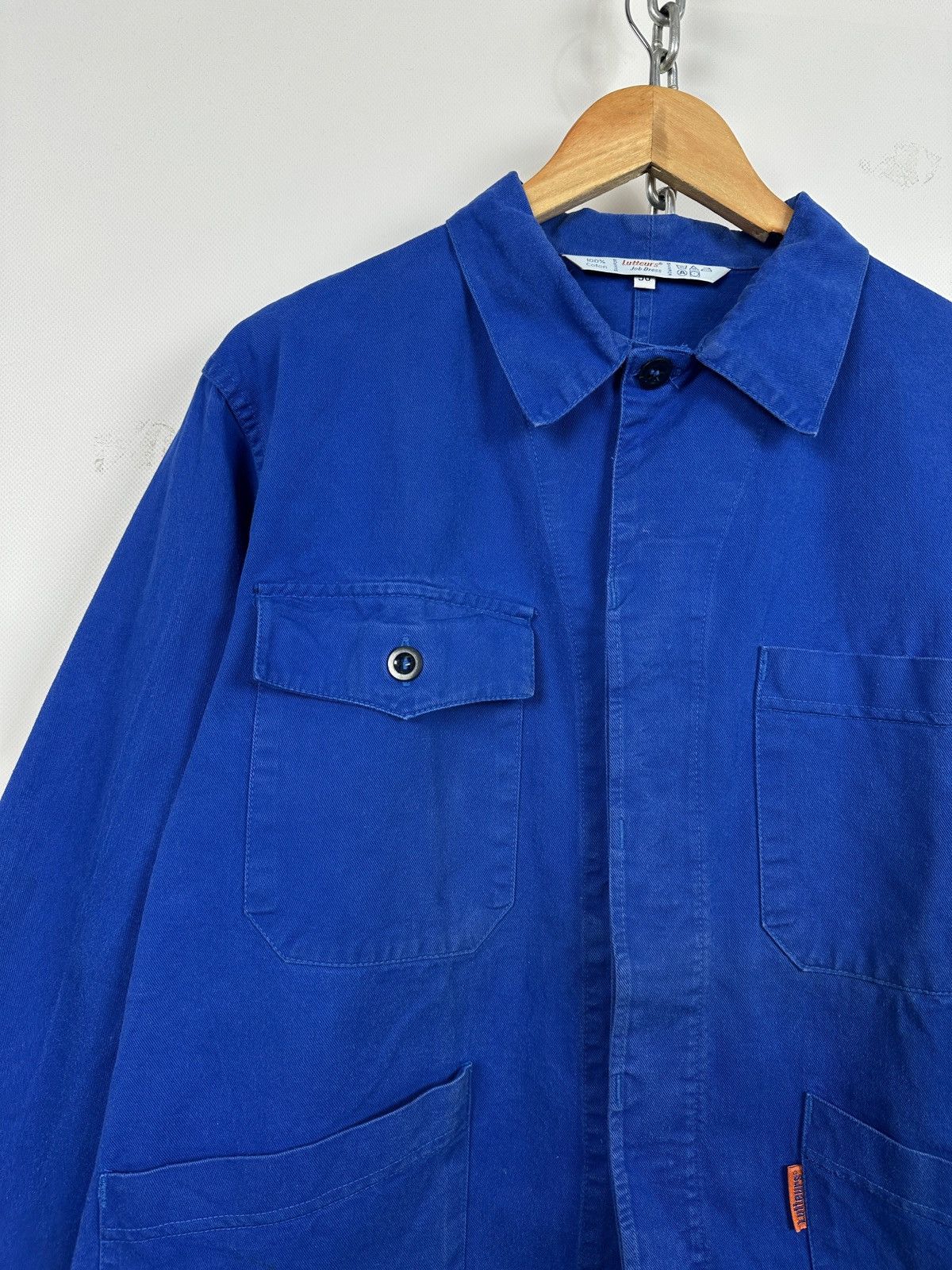 Le Laboureur 80s Vintage Lutteurs French Workwear Sanfor Chore Jacket Size US M / EU 48-50 / 2 - 4 Thumbnail
