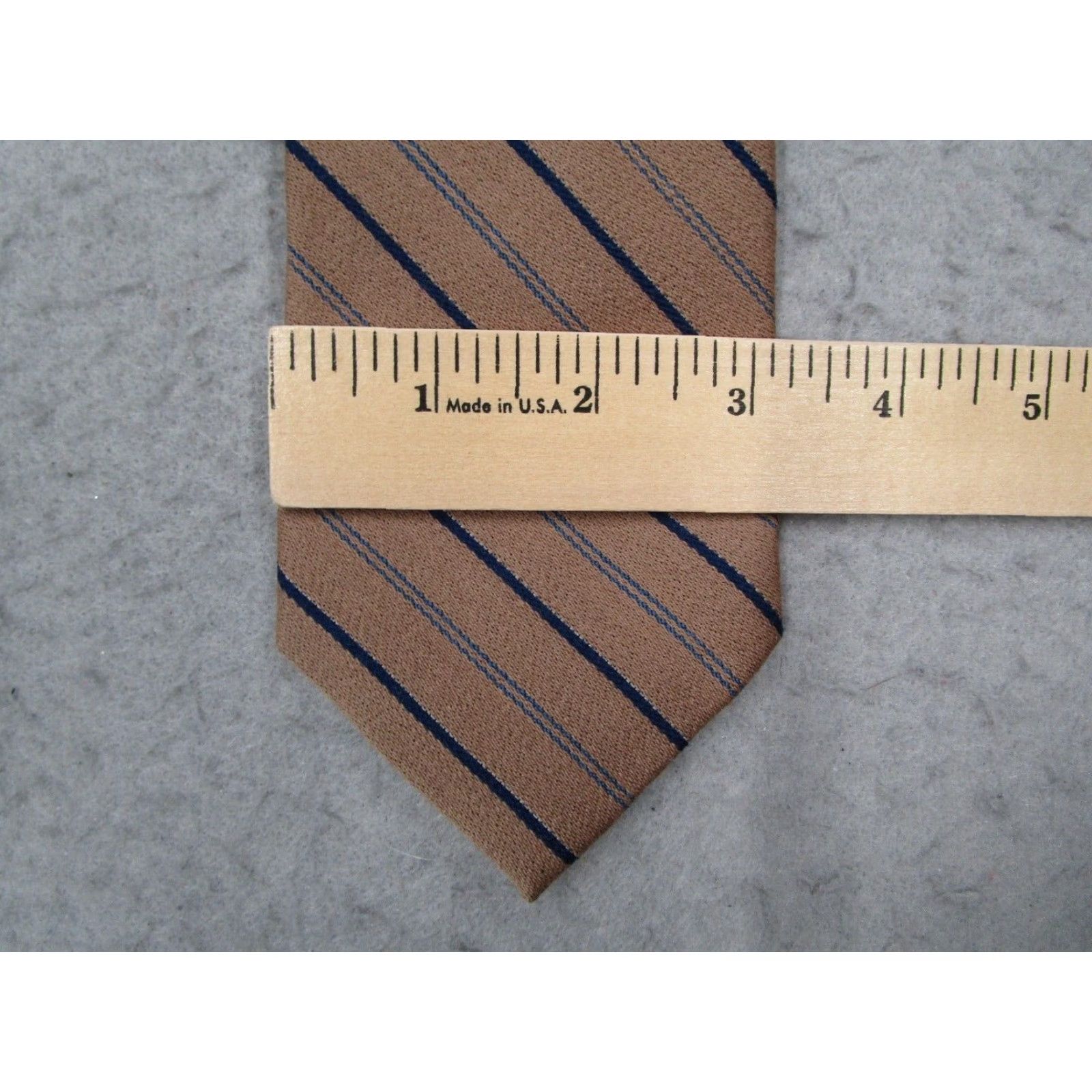 Vintage VINTAGE Ferrell Reed Men's Brown Striped Silk Wool Blend Neck Tie Classic Preppy Ivy Style Size ONE SIZE - 5 Thumbnail
