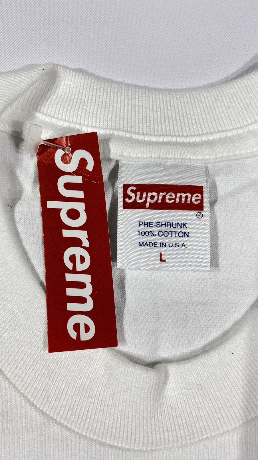 Supreme × Swarovski Supreme X Swarovski L Box Logo T-Shirt White Size US L / EU 52-54 / 3 - 5 Thumbnail