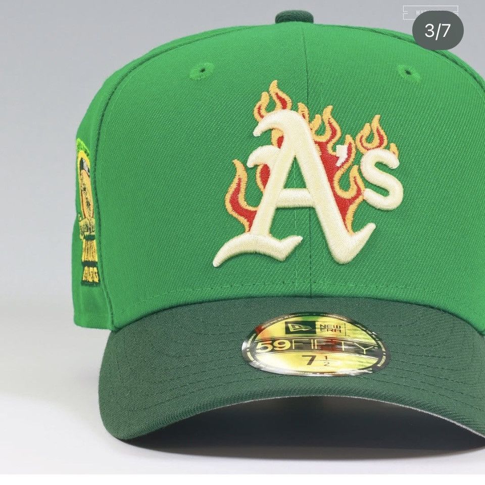 Myfitteds Oakland athletics flames logo a century 7 1/8 l