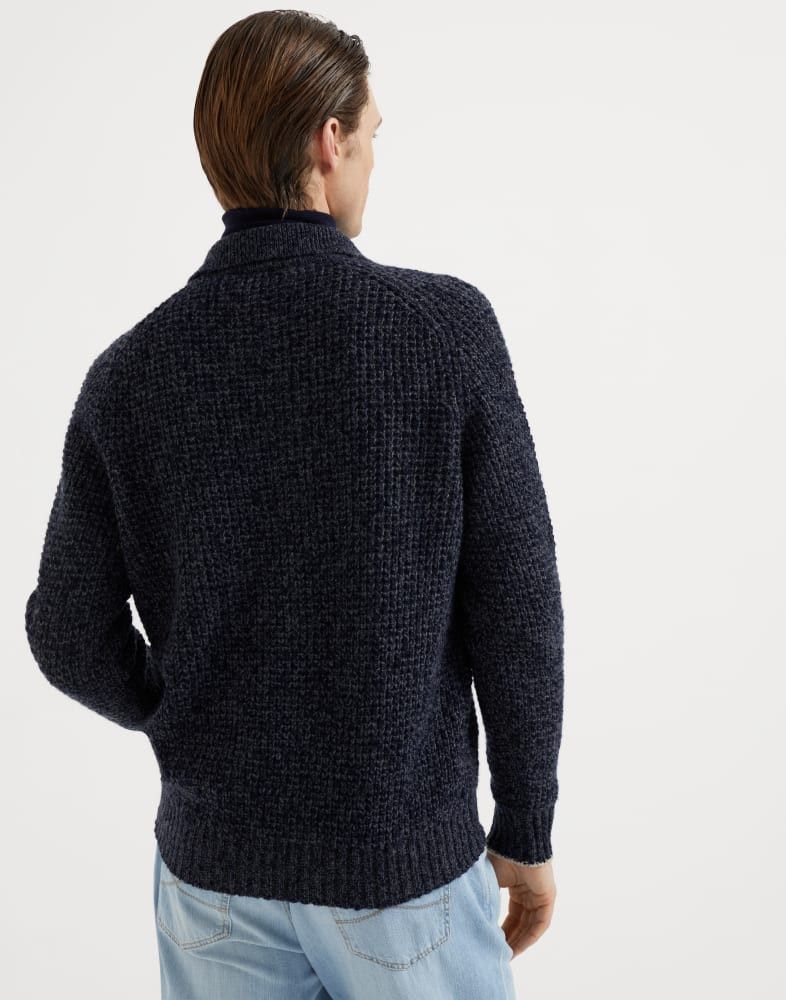 Brunello Cucinelli o1w1db10825 Polo-Collar Long-Sleeved Jumper on Blue Size US L / EU 52-54 / 3 - 4 Thumbnail