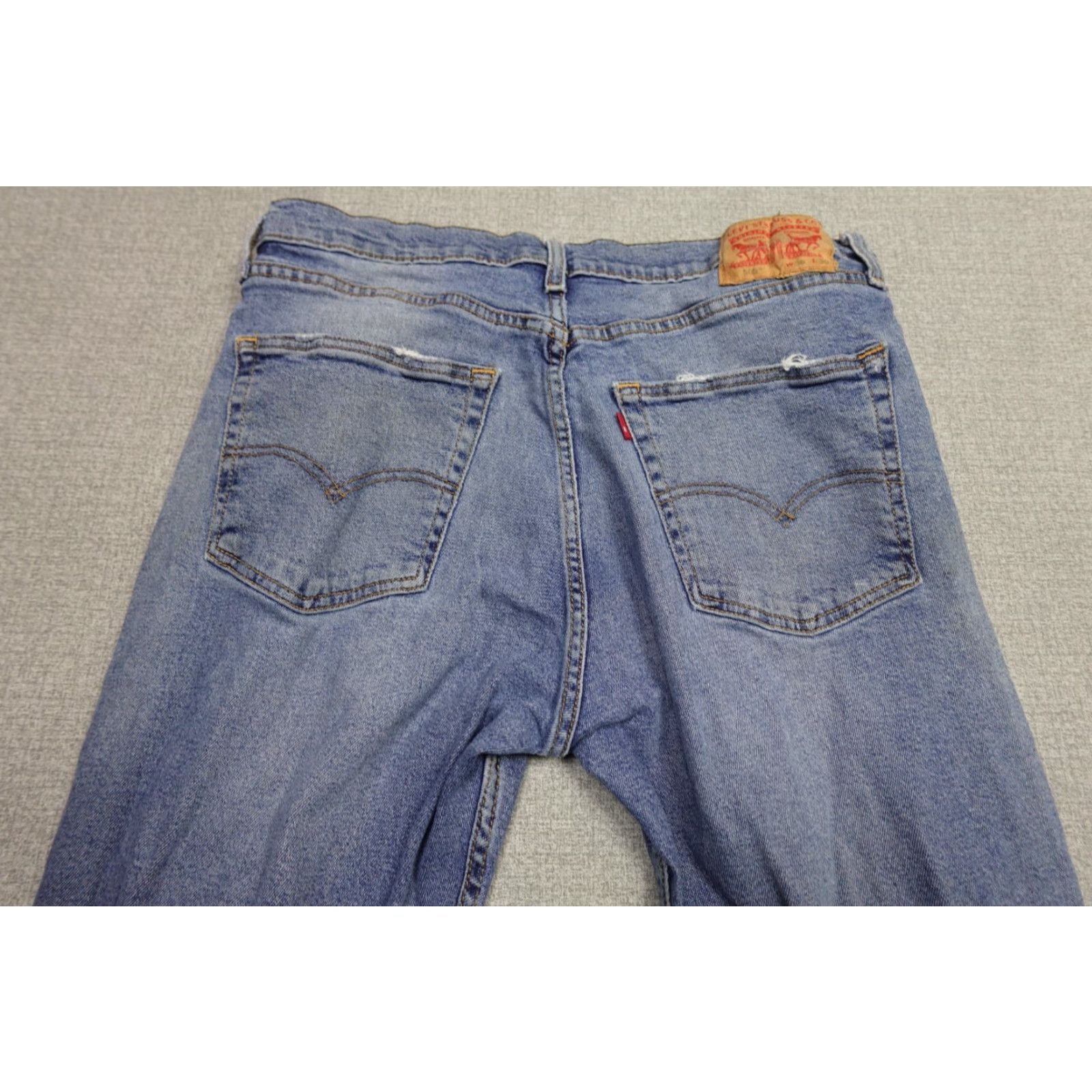 Levi's Levi's 505 Jeans Mens 36x30 Blue Regular Fit Western Cowboy Rancher Light Wash Denim Straight 5-Pocket Comfort Stretch Jeans Mens Size US 36 / EU 52 - 5 Thumbnail