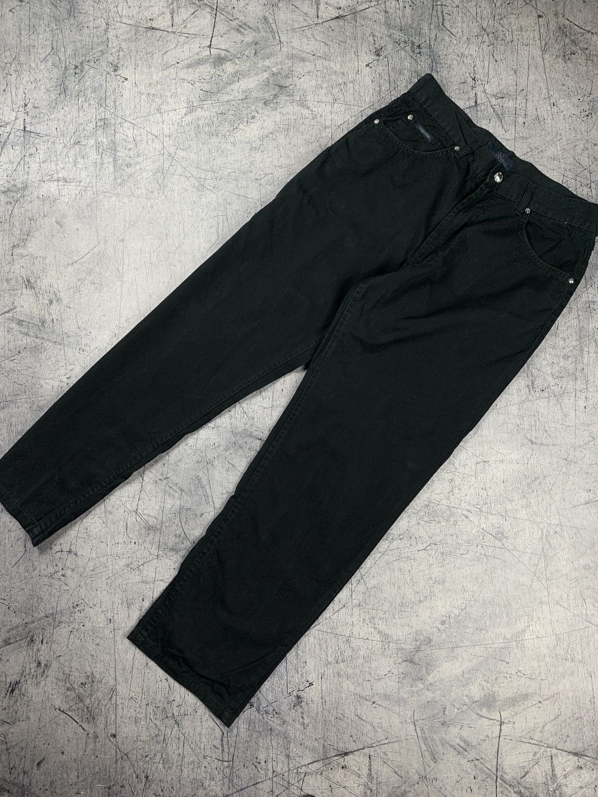 Valentino Designer Valentino Men’s Vintage Straight Jeans Sz 34 Black Size US 34 / EU 50 - 6 Thumbnail