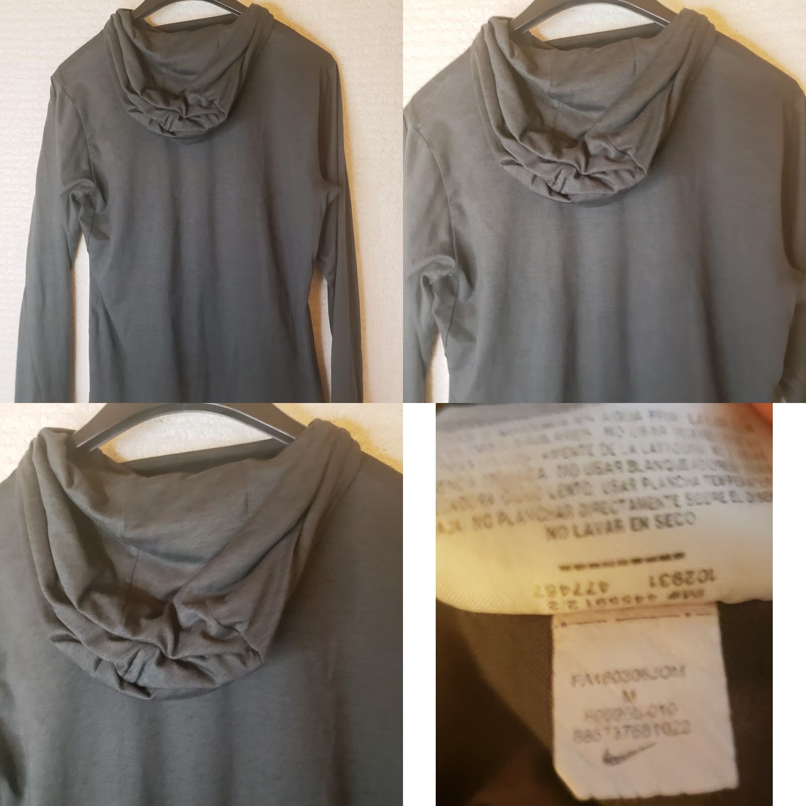 Nike Nike Dri-Fit Hooded Shirt Mens M Dark Gray Long Sleeve Swoosh Logo Shirts Size US M / EU 48-50 / 2 - 8 Thumbnail