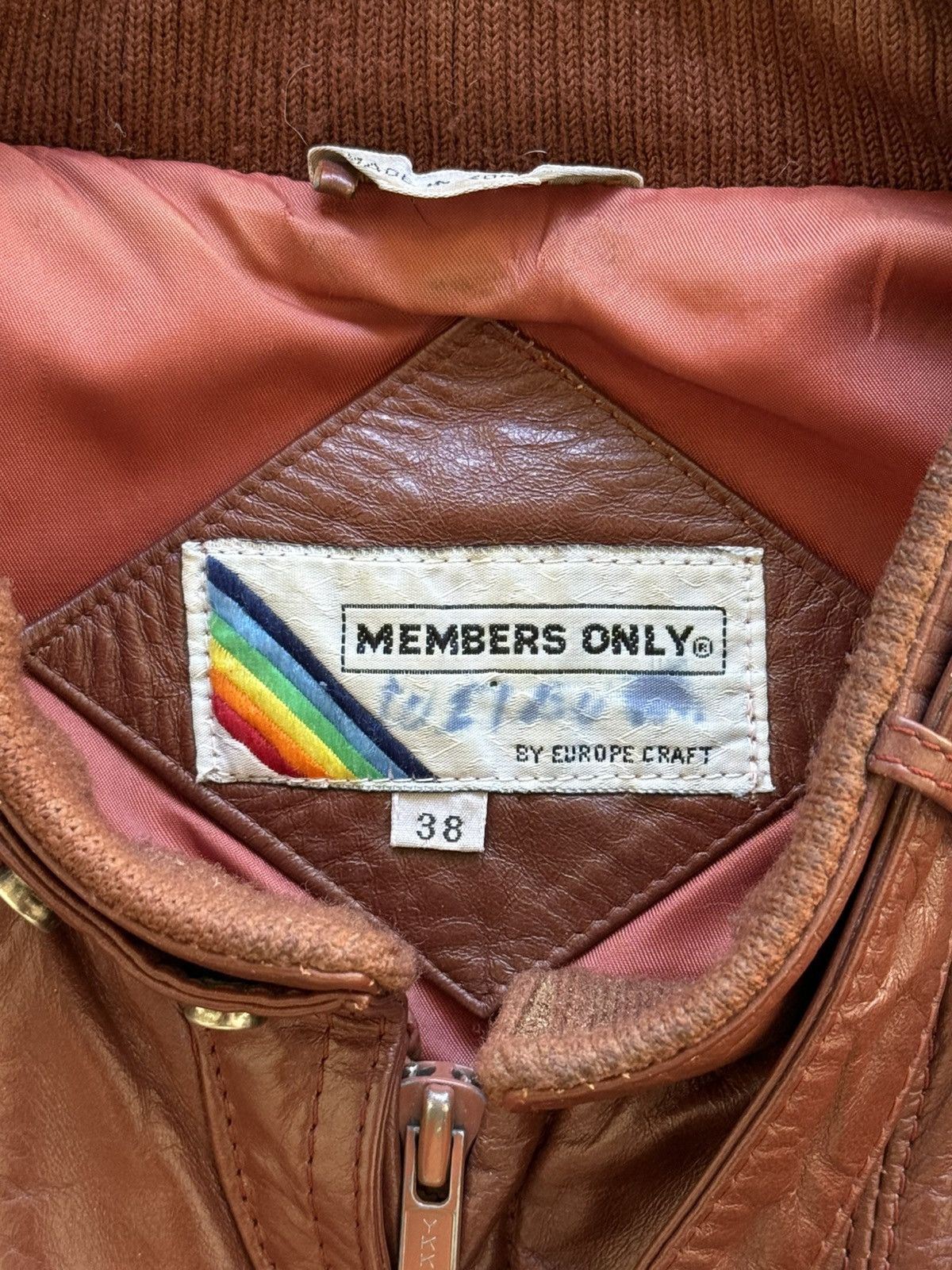 Members Only Members Only 70s 80s Leather Bomber Jacket Size US S / EU 44-46 / 1 - 10 Thumbnail