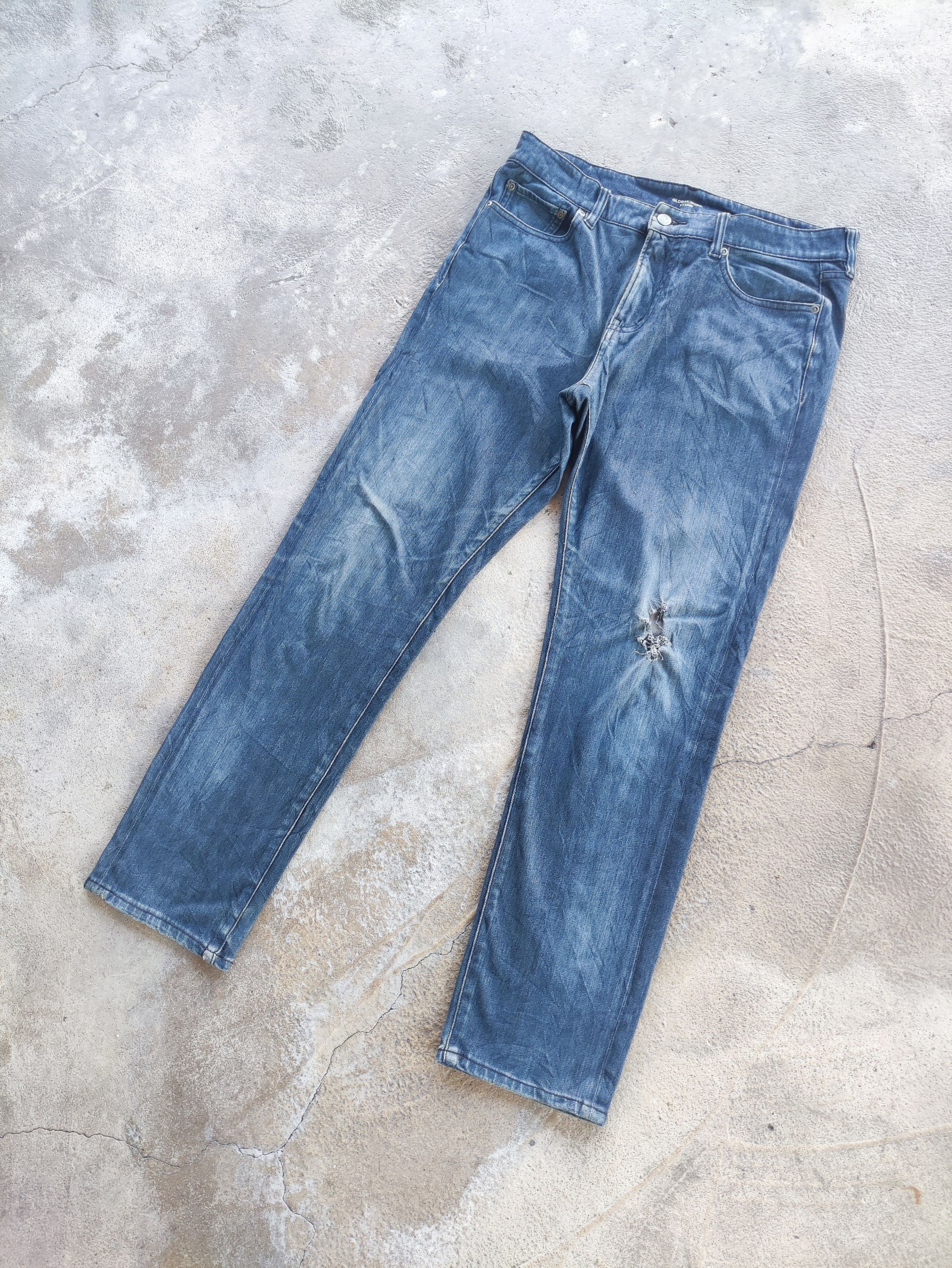 Global Work × Japanese Brand × Jean W36 Vintage Global Work Brand Distress Faded Denim Pants Size US 36 / EU 52 - 1 Thumbnail