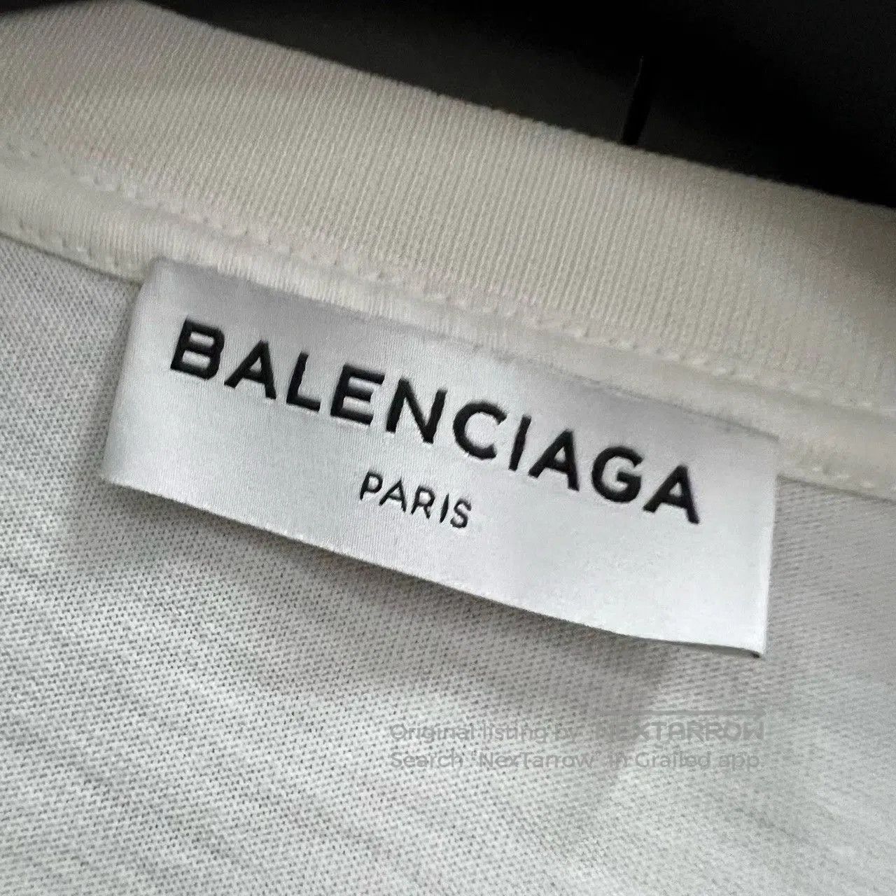 white short sleeve Balenciaga logo t.