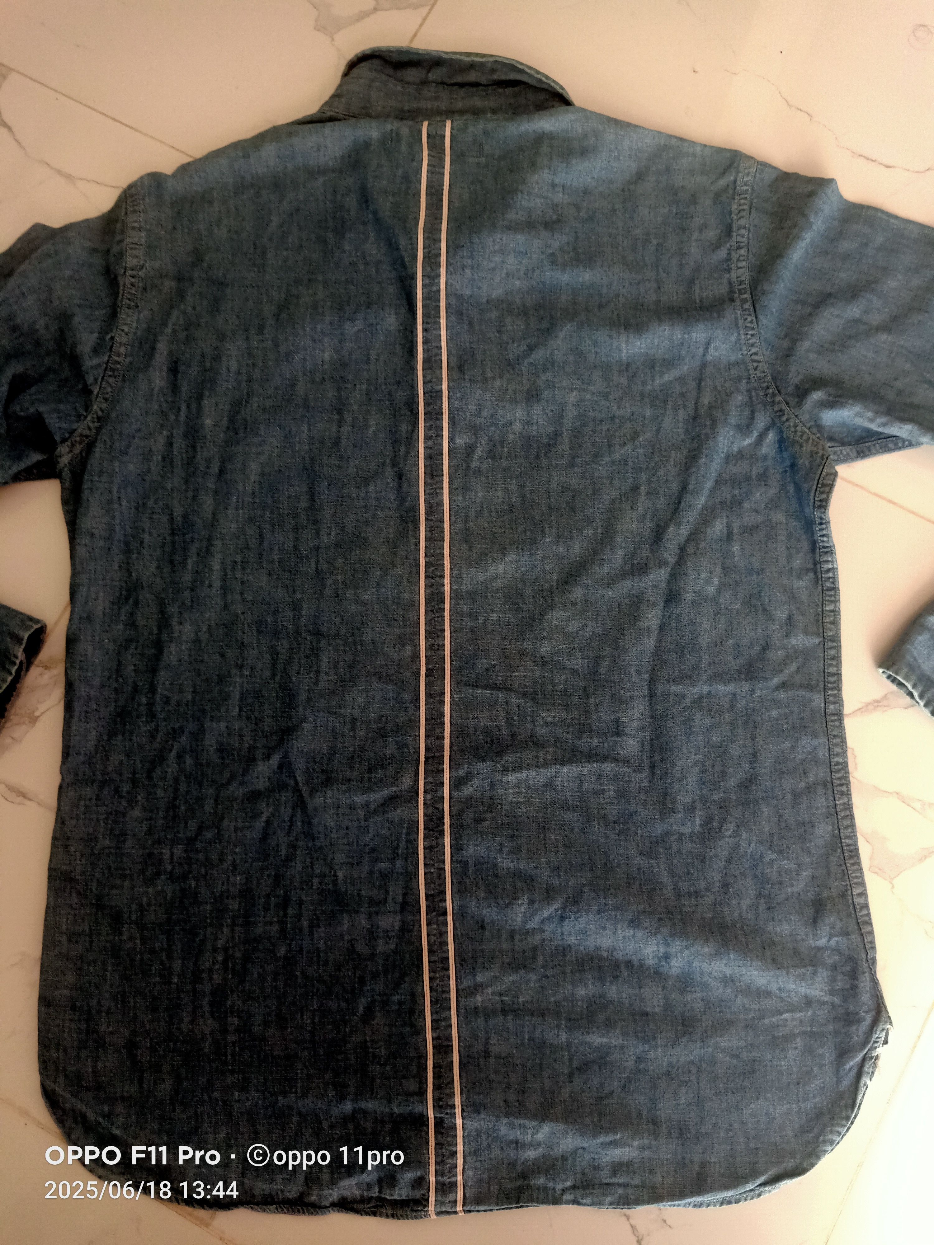 Japanese Brand × KURO Kuro Chambray SELVEDGE Men Shirt Button Up Size US L / EU 52-54 / 3 - 14 Thumbnail
