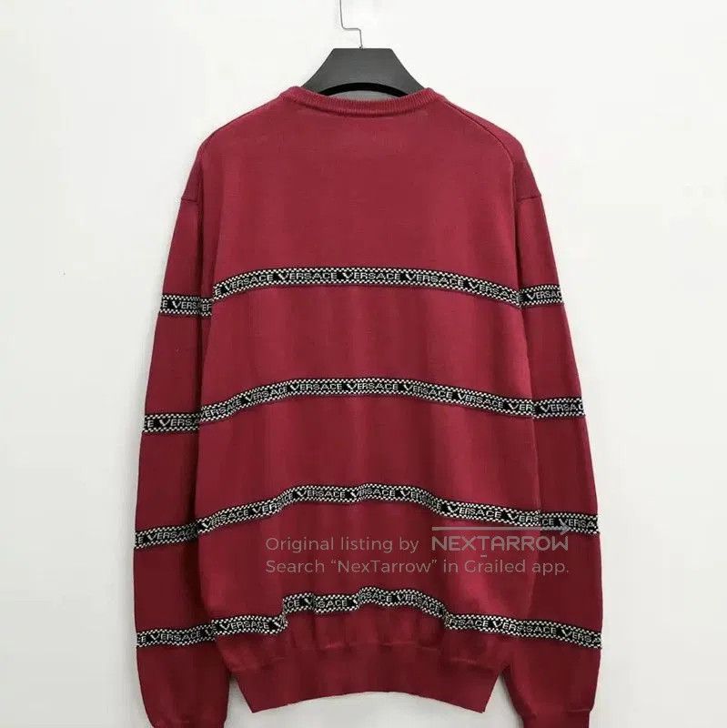 Versace Versace Red Wool Embroidered Pullover Sweater . Size US L / EU 52-54 / 3 - 2 Thumbnail