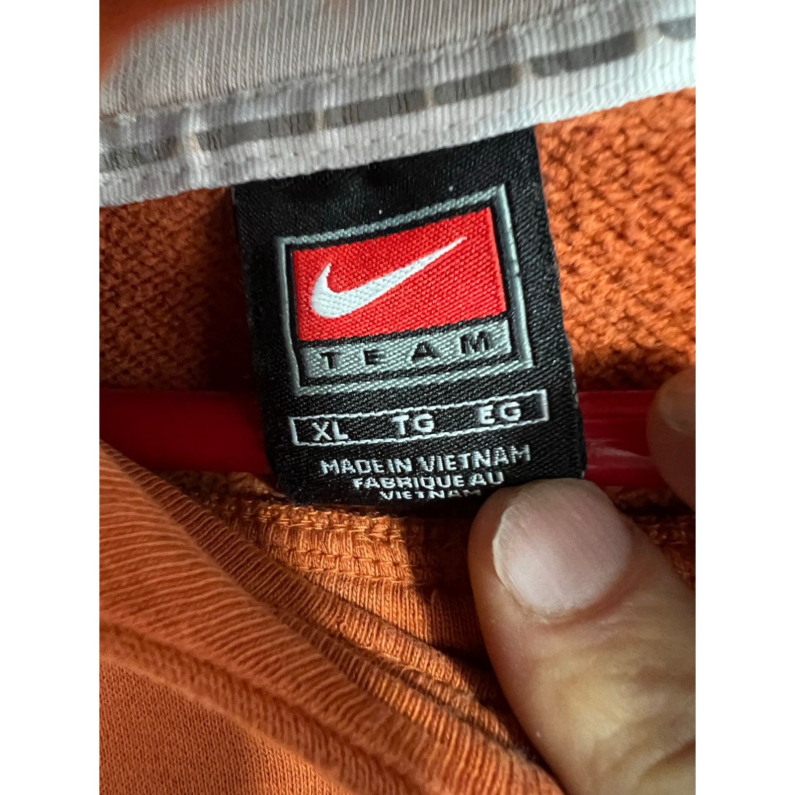 Nike Vintage 90’s Nike Texas Longhorns Center Check Swoosh Hoodie Size US XL / EU 56 / 4 - 10 Thumbnail