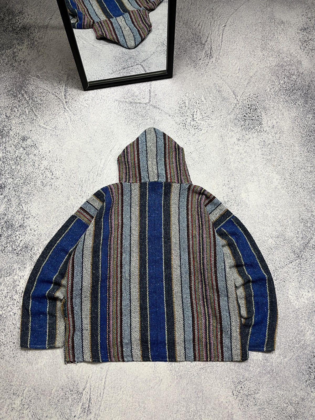 Japanese Brand × Vintage Vintage 90’s Navajo Style Cable Knit Patchwork Hoodie Rare Size US L / EU 52-54 / 3 - 12 Thumbnail