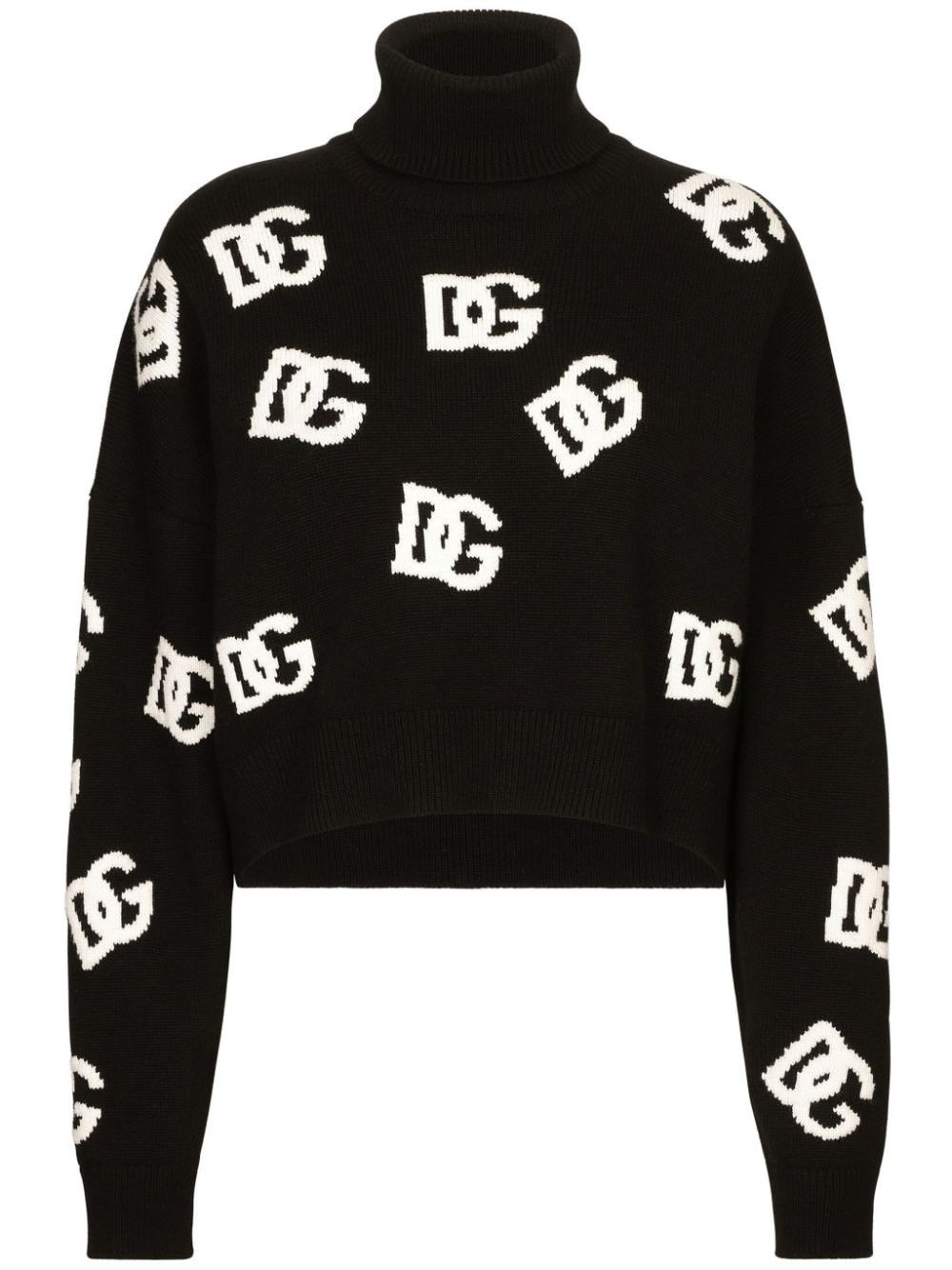 Dolce & Gabbana ALLOVER LOGO WOOL JUMPER Size S / US 4 / IT 40 - 1 Thumbnail