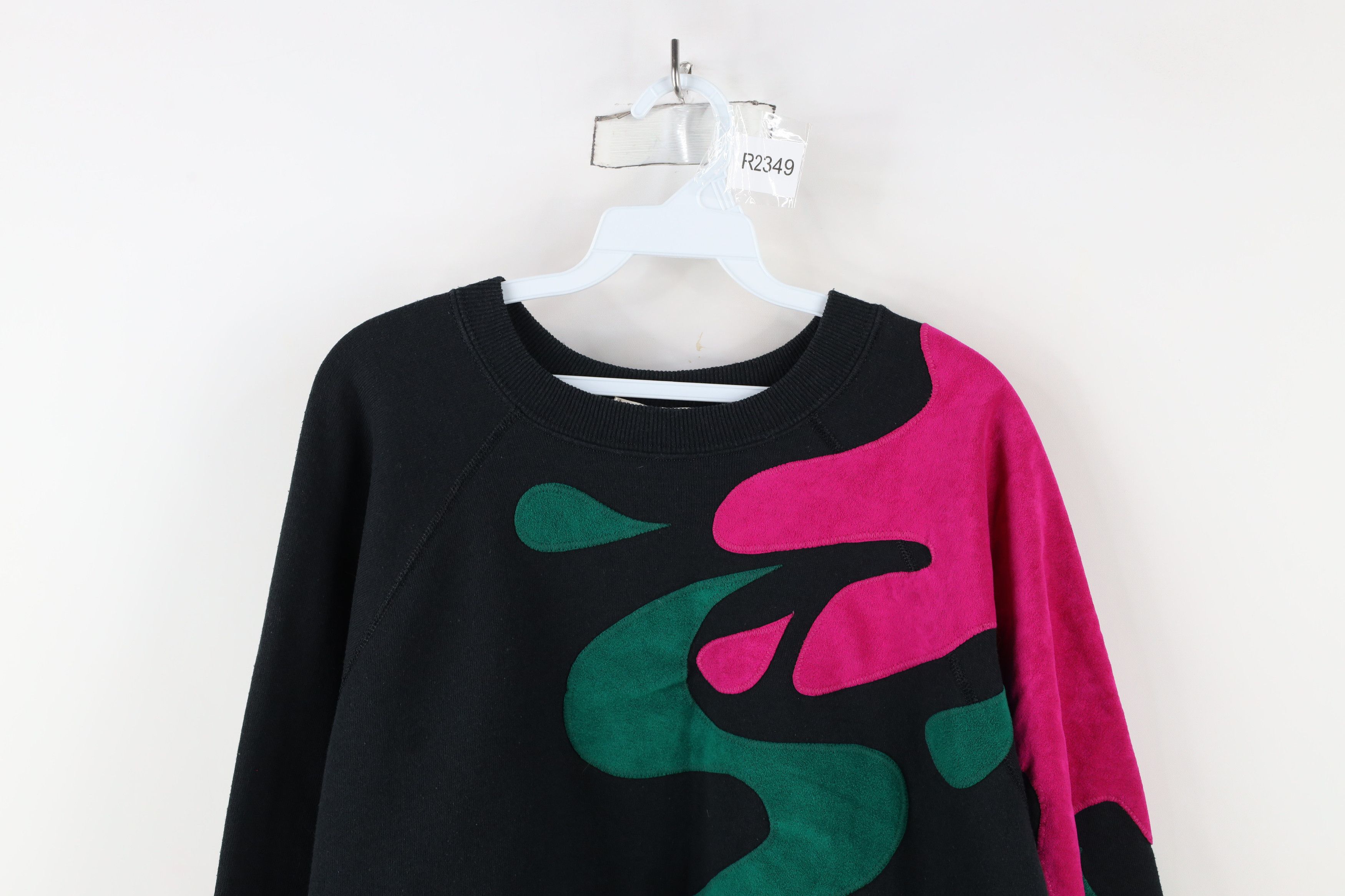 Vintage Vintage 90s Streetwear Art Paintbrush Sweatshirt USA Size XL / US 12-14 / IT 48-50 - 2 Thumbnail