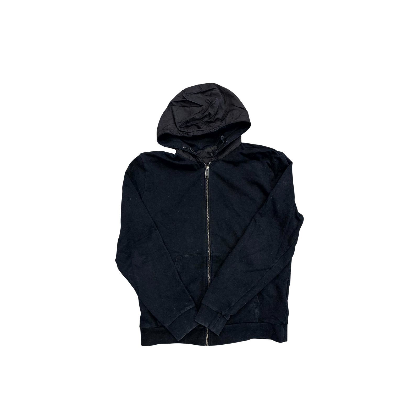 Prada Prada Nylon Zip Up Black Hoodie Size US L / EU 52-54 / 3 - 1 Thumbnail