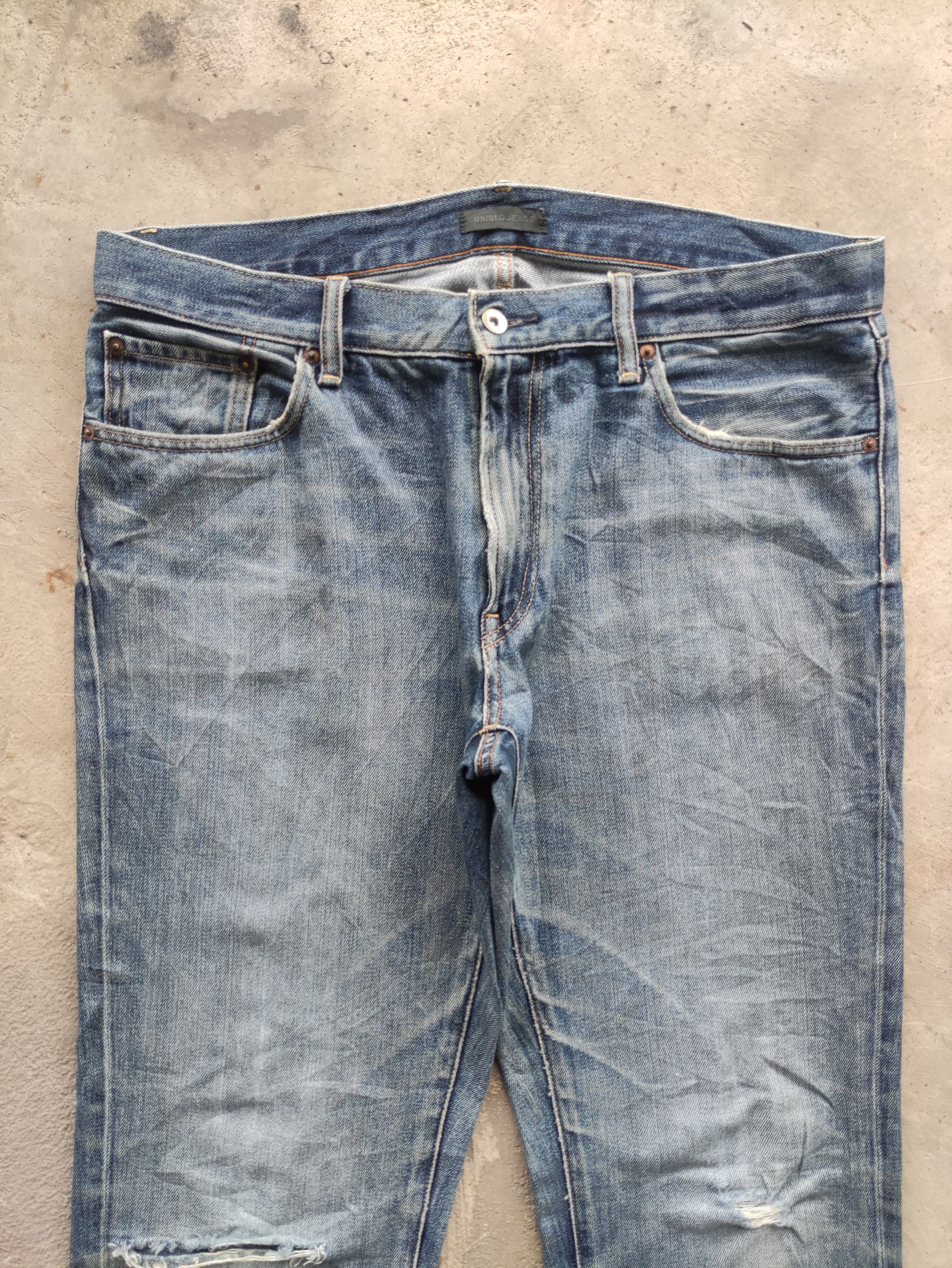 Japanese Brand Vintage Japanese Jean Distressed Faded Denim Waist 38 Size US 38 / EU 54 - 3 Thumbnail