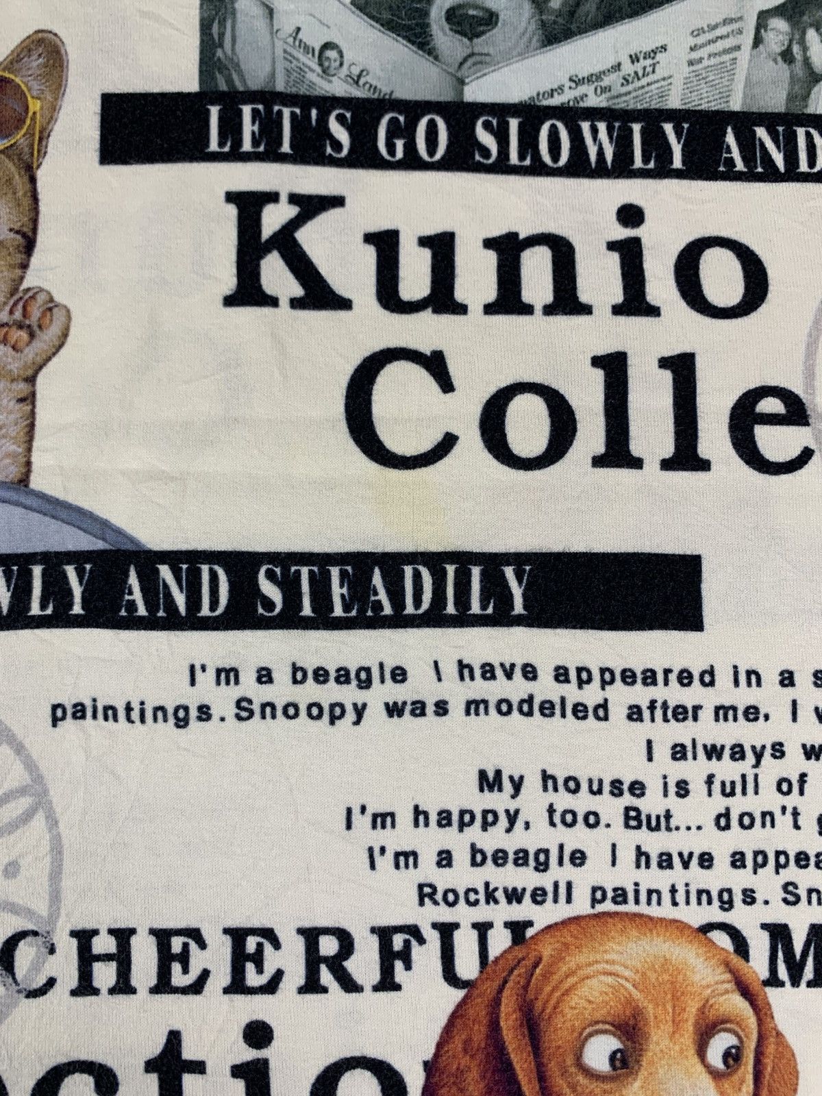 Japanese Brand Vintage Kunio Collection All-Over Print V-Neck T-Shirt Size US L / EU 52-54 / 3 - 7 Thumbnail
