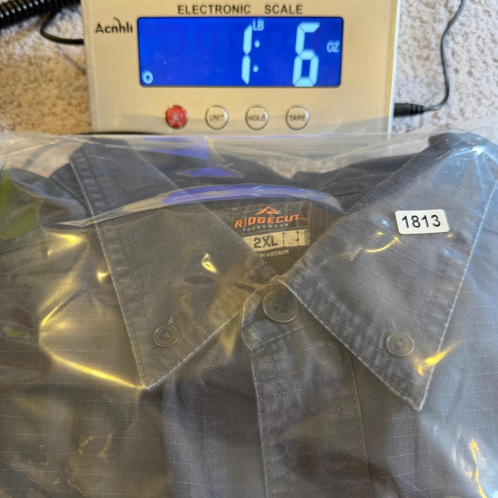 Other Ridgecut Toughwear Men 2XL Gray Ripstop Button Down Shirt Size US XL / EU 56 / 4 - 7 Thumbnail