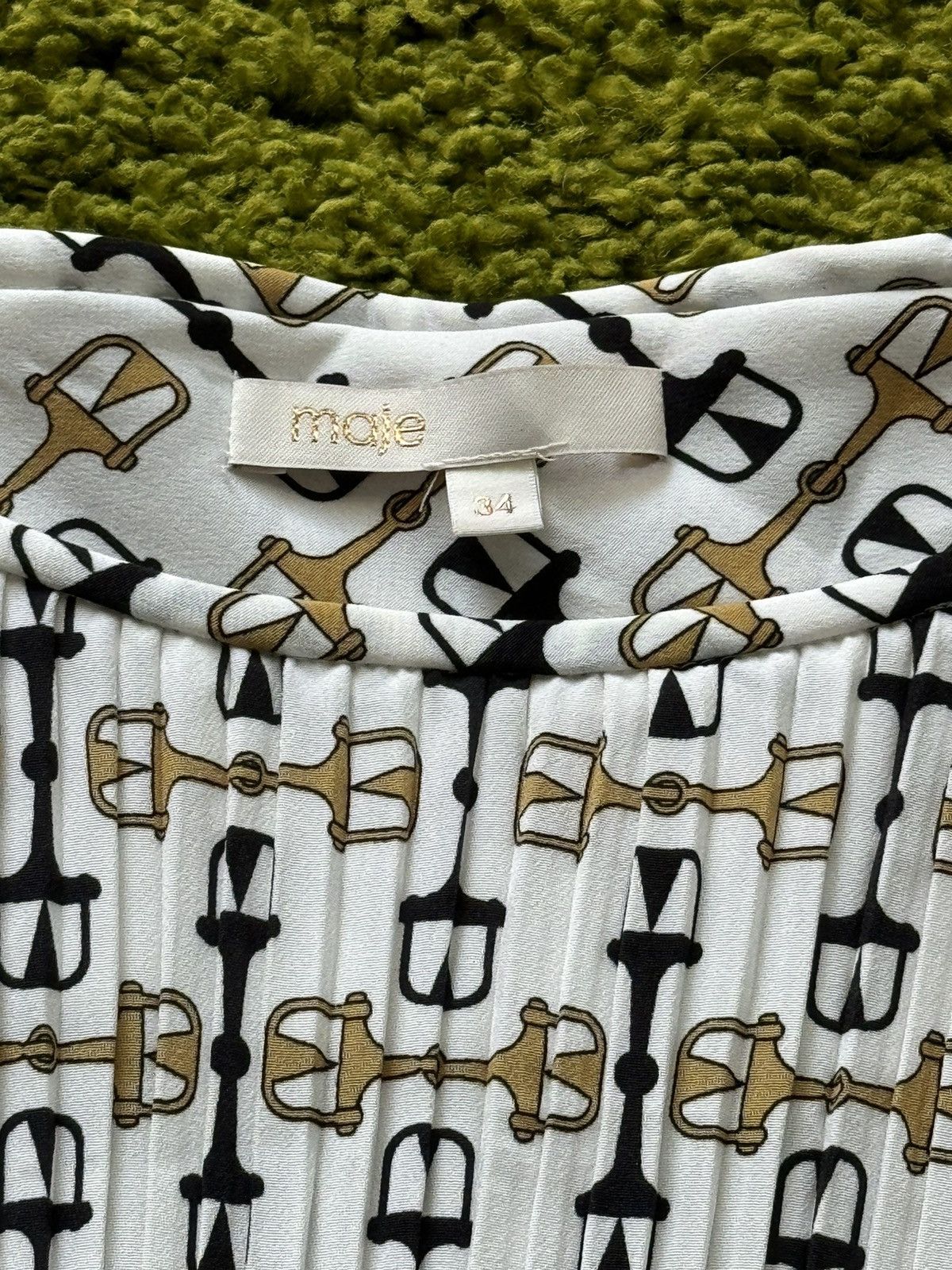 Designer × Maje Maje oldmoney style avant garde plisse dress Size XS / US 0-2 / IT 36-38 - 3 Thumbnail