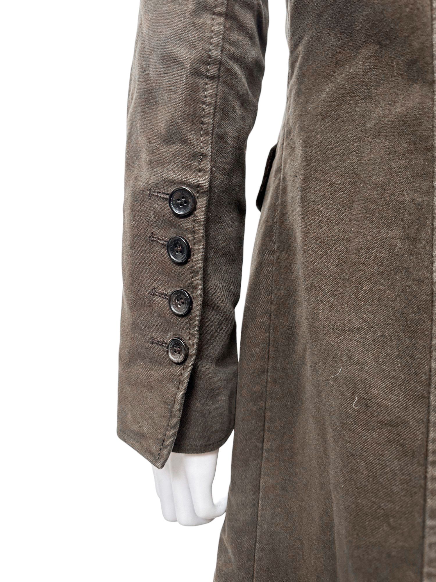 Alexander McQueen 90s Brown Cotton Trench Coat Size M / US 6-8 / IT 42-44 - 6 Thumbnail