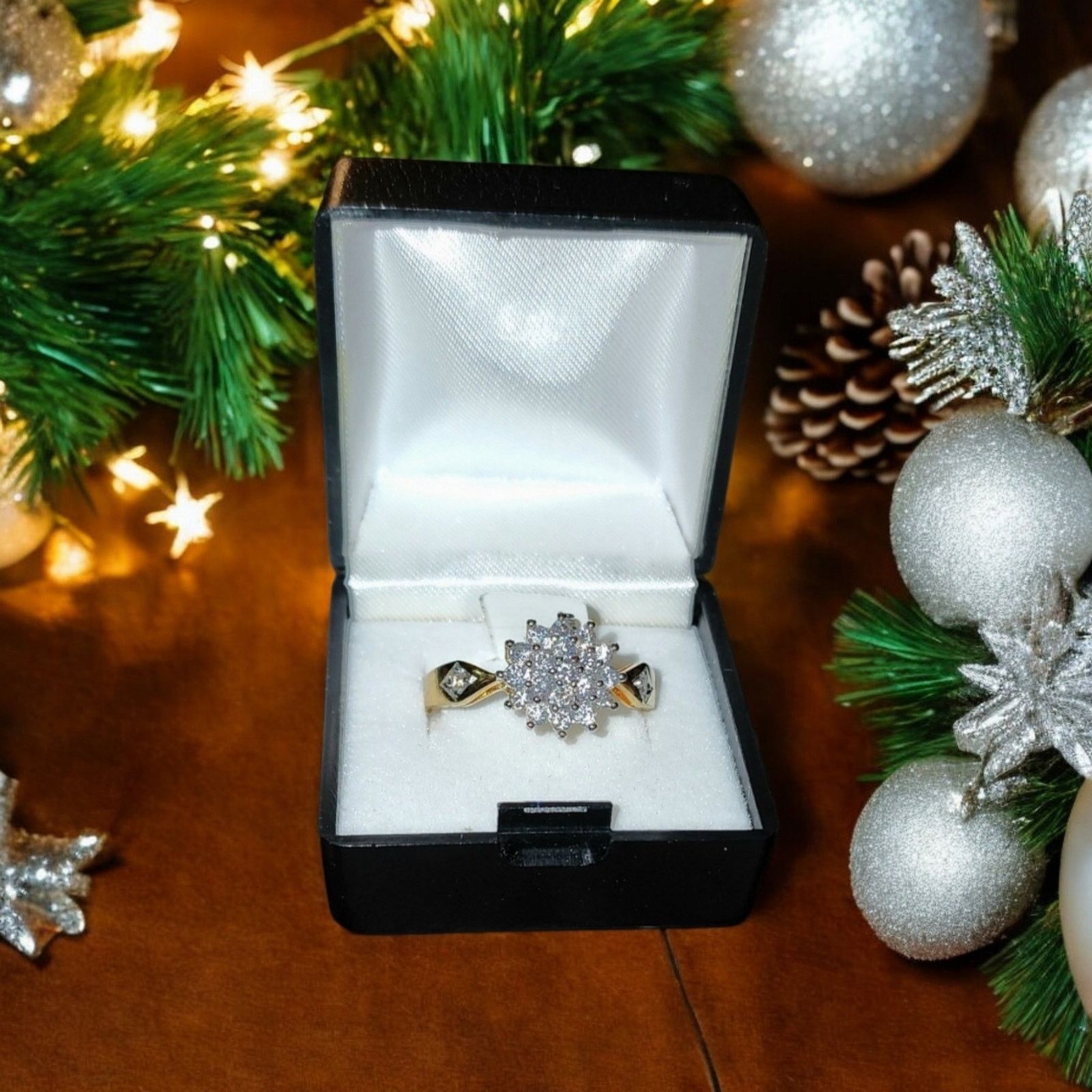 REGAL Two tone Cubic zirconia 14kt Gold plated ring size 10.75 Size ONE SIZE - 1 Thumbnail