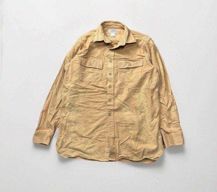 L.L. Bean × Vintage LL Bean Chamois Cloth Shirt Long Sleeve Heavy 2-Pocket Size US M / EU 48-50 / 2 - 2 Thumbnail