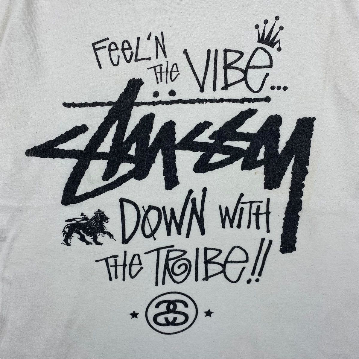Stussy Vintage 00's STUSSY Down With The Tribe Graphic Tee Shirt Size US L / EU 52-54 / 3 - 2 Thumbnail