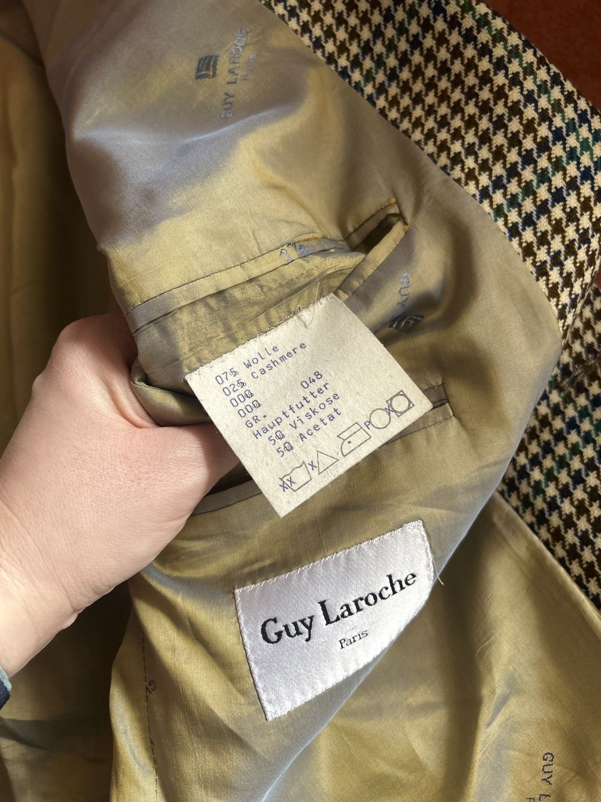 Guy Laroche × Vintage Guy laroche cashmere suit blazer wool Size 48R - 6 Thumbnail